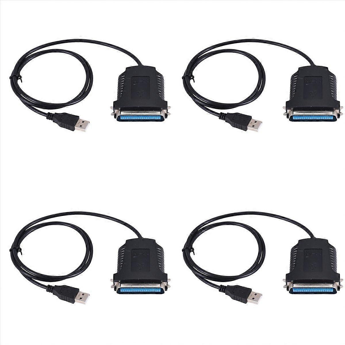 4X USB to Parallel 36 Pin Centronics Printer Adapter Cable