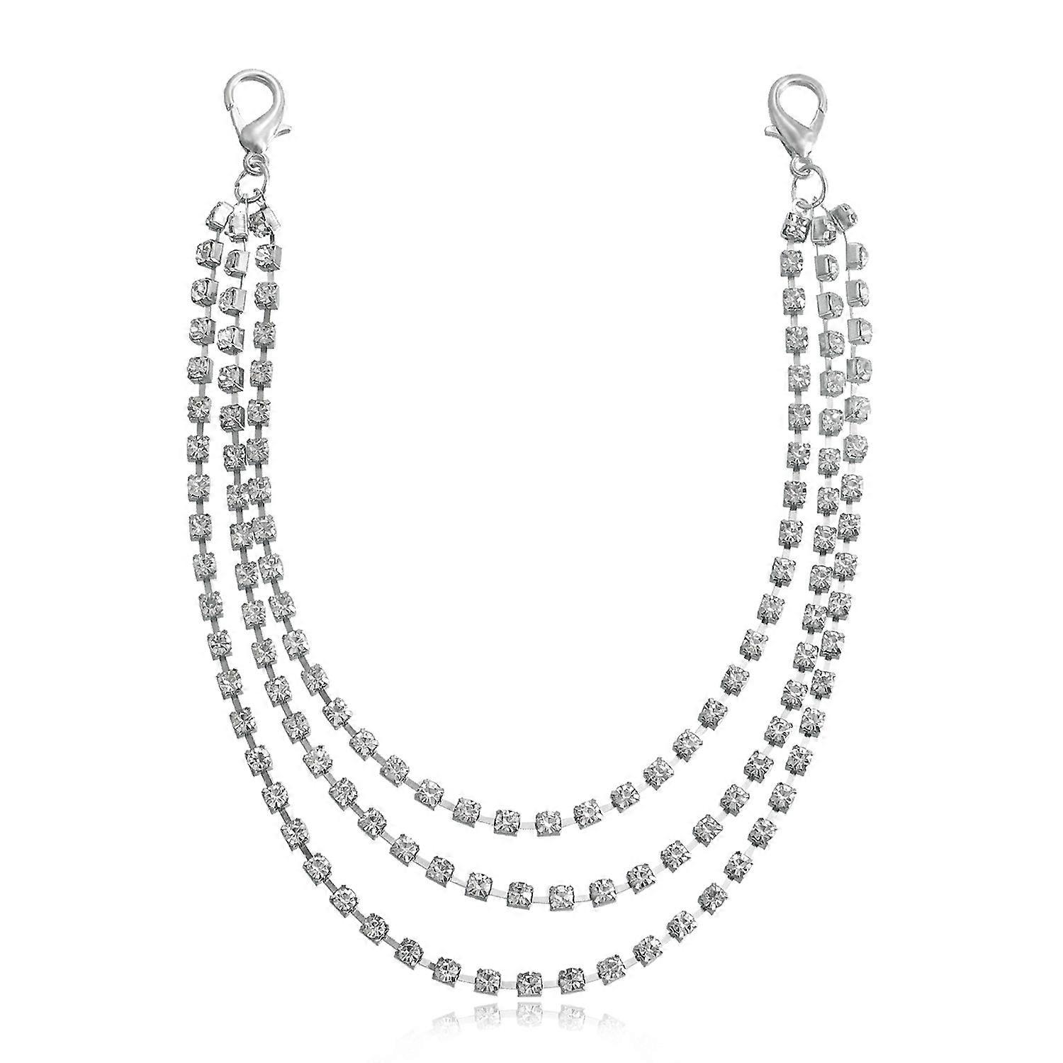 Shoe Chain Anklet, Trendy Multi-layer Claw Rhinestone, Cool High-end for Girls