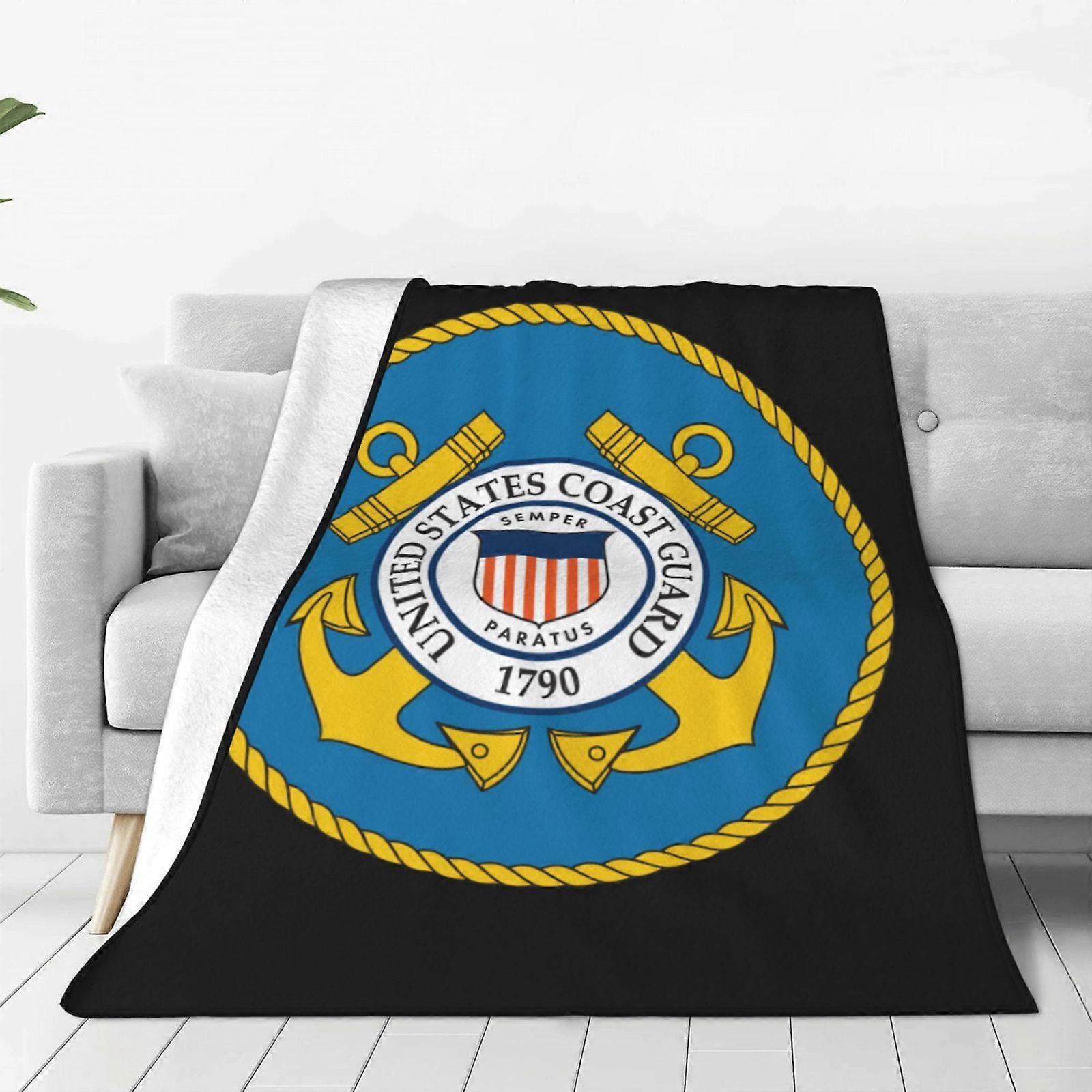 US Coast Guard USCG Fleece Blanket - Super Soft, Lightweight & Cozy. Perfect Warm Plush Throw for Couch, Sofa or Bed. Compatible with USCG gear.