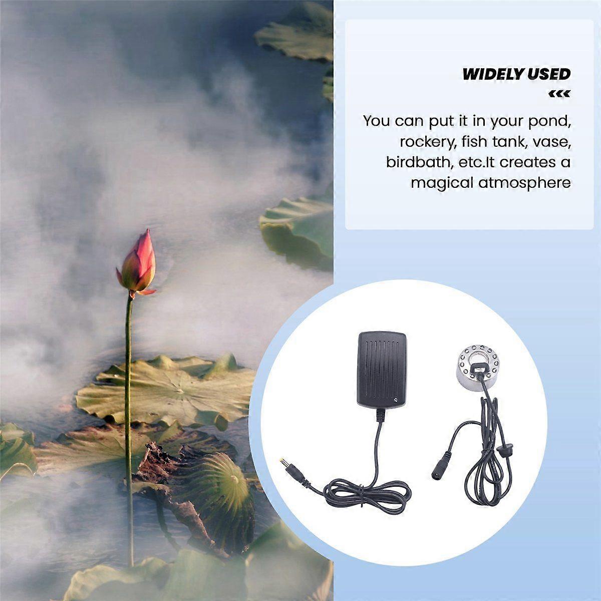 Mist Maker 12 LED Light Color Change Mist Maker Atomizer with EU Plug