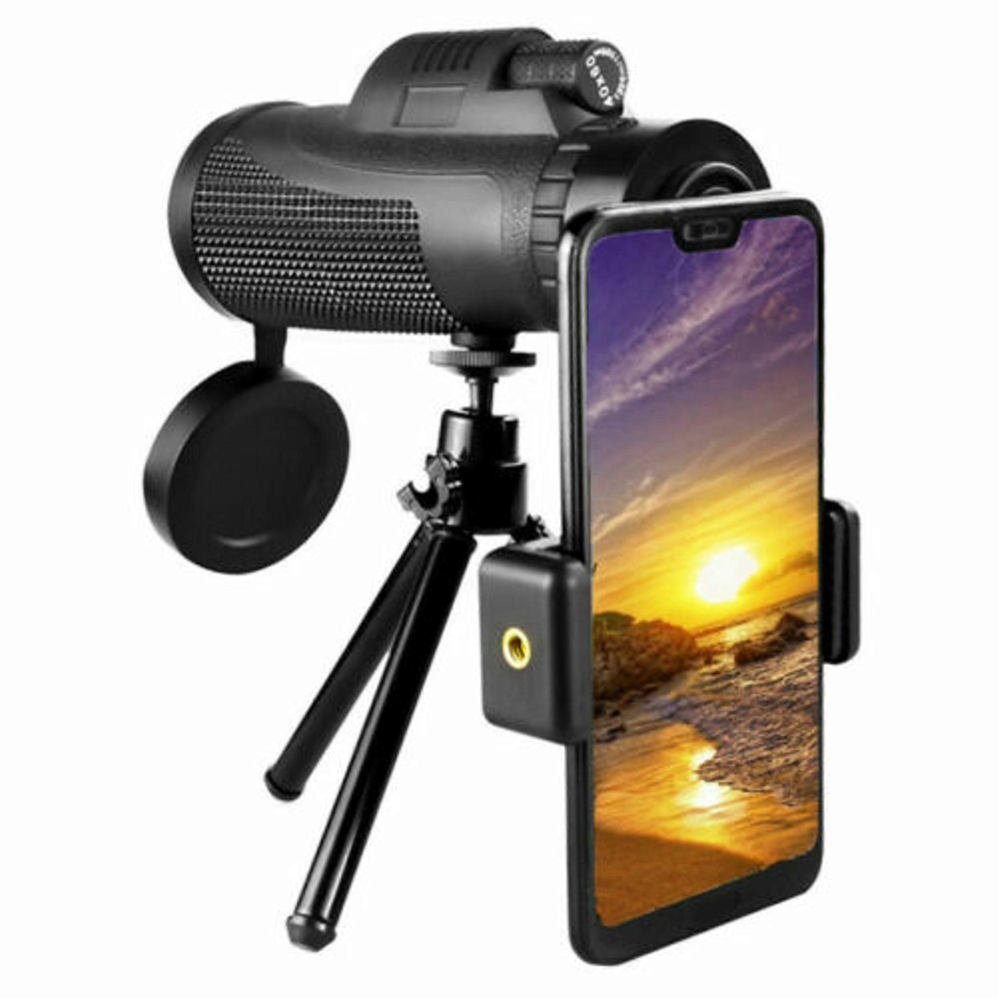 Monocular Telescope Phone Camera Zoom Starscope Hiking Hunting Tripod Full Hd