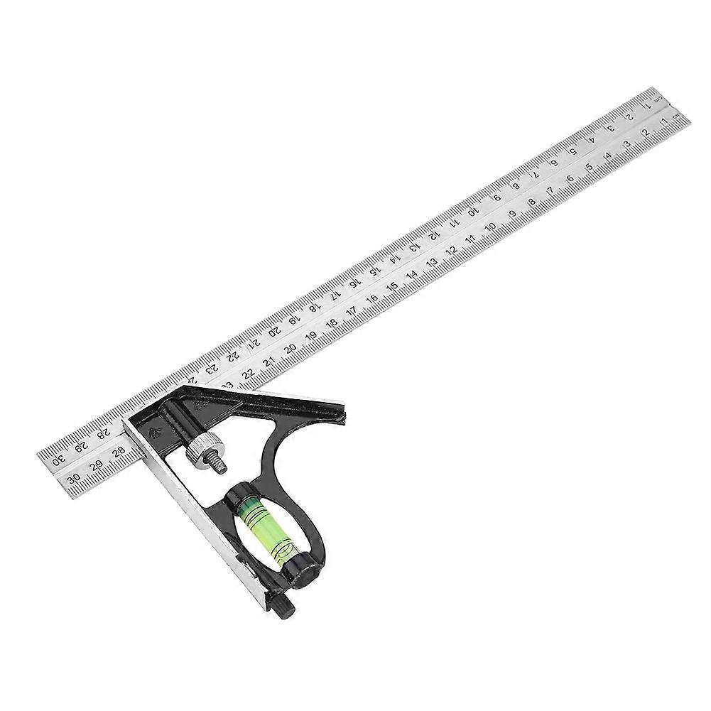 Ruler 300mm 12Inch Metal Adjustable Combination Right Angle Measuring Tool