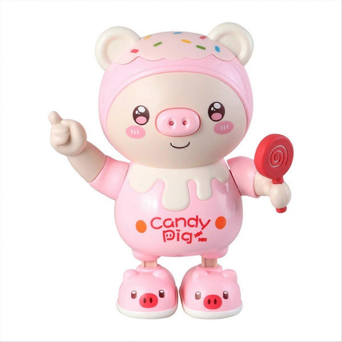 Upgraded Electronic Pets Pig Dancing Toy Doll Pink