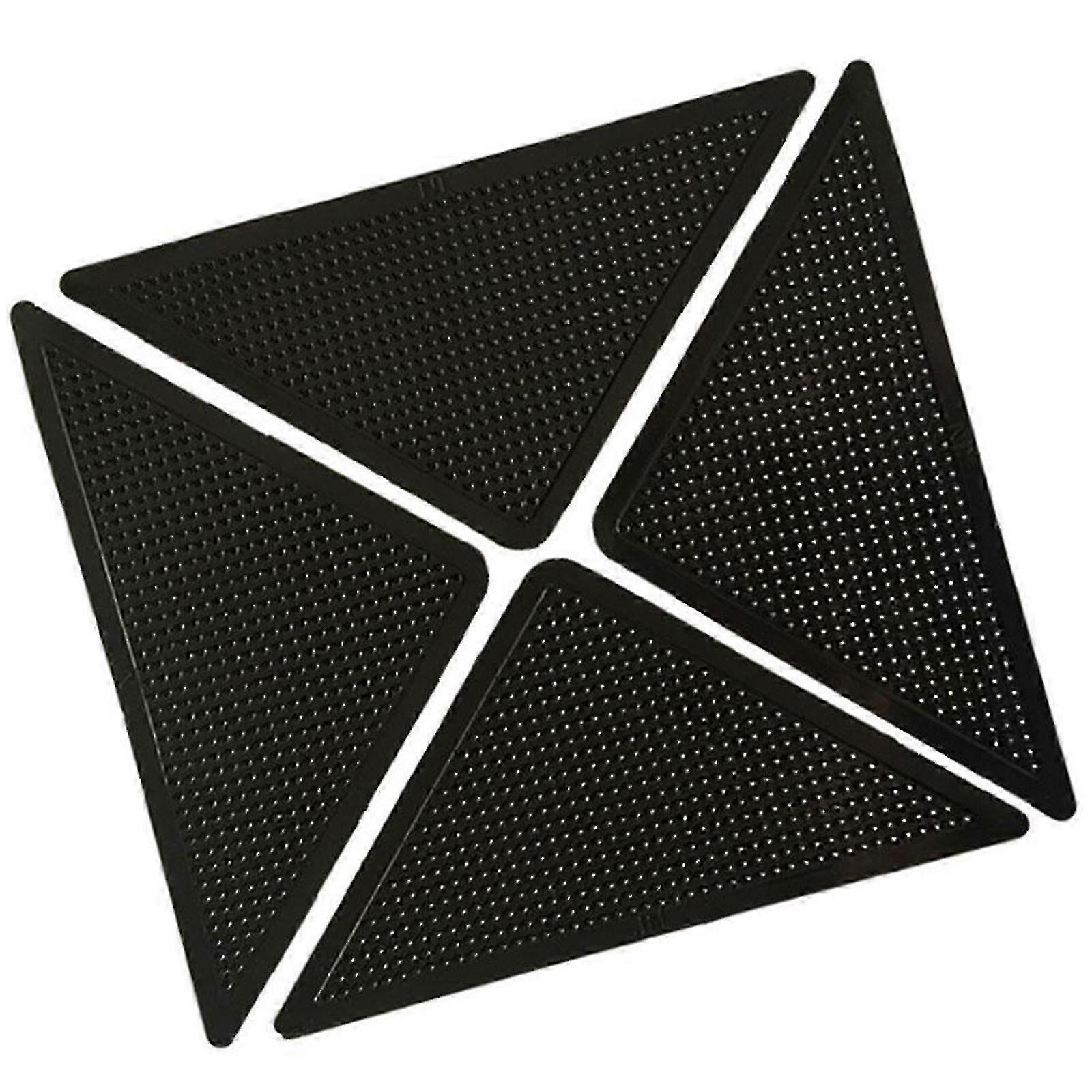 Anti-Skid Triangle Rug Grippers Pack - Reusable 4 Pack Set of 25-26 Seconds Processing Time