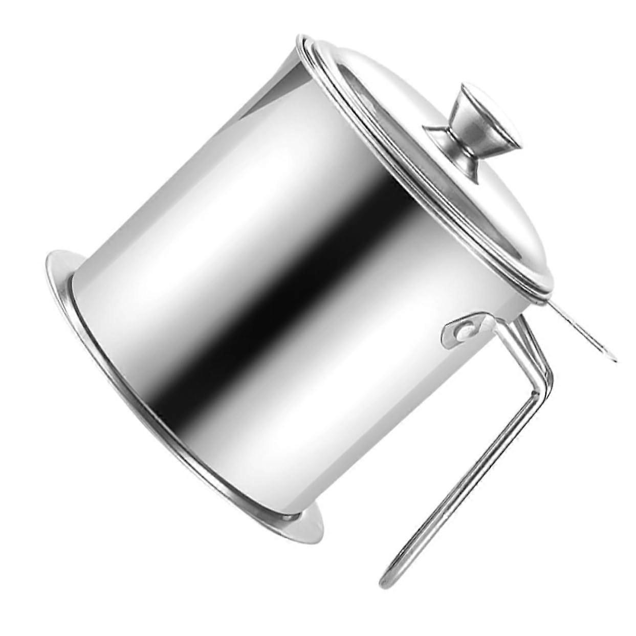 Stainless Steel Oil Strainer Grease Container With Filter For Cooking Oils Storage And Reuse In Home Kitchen
