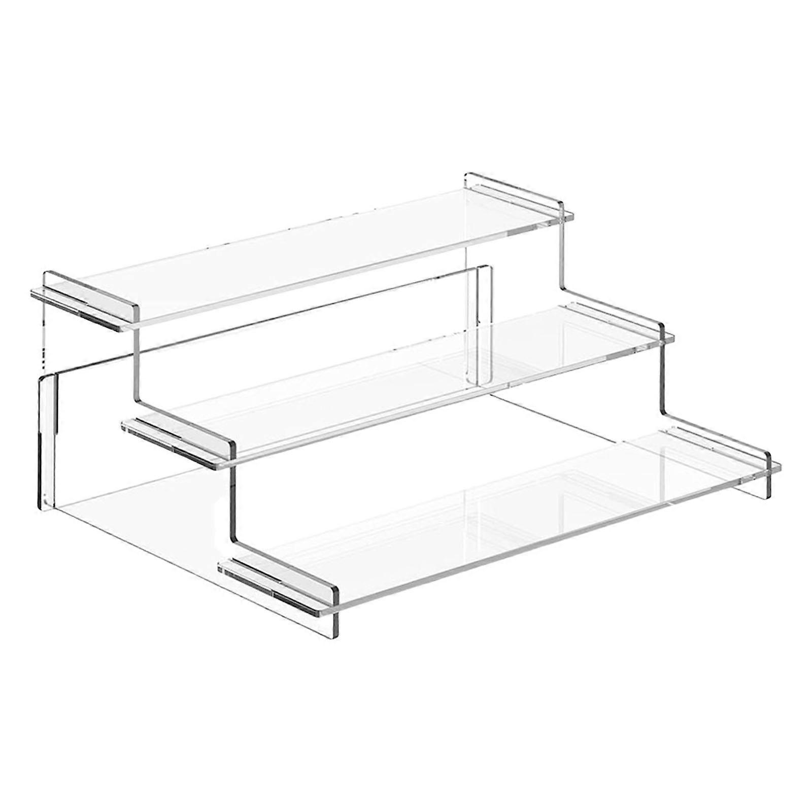 Sturdy Scratch Resistant 3 Layer Clear Organizers Decorative Shelf For Vanity Table Essential  S