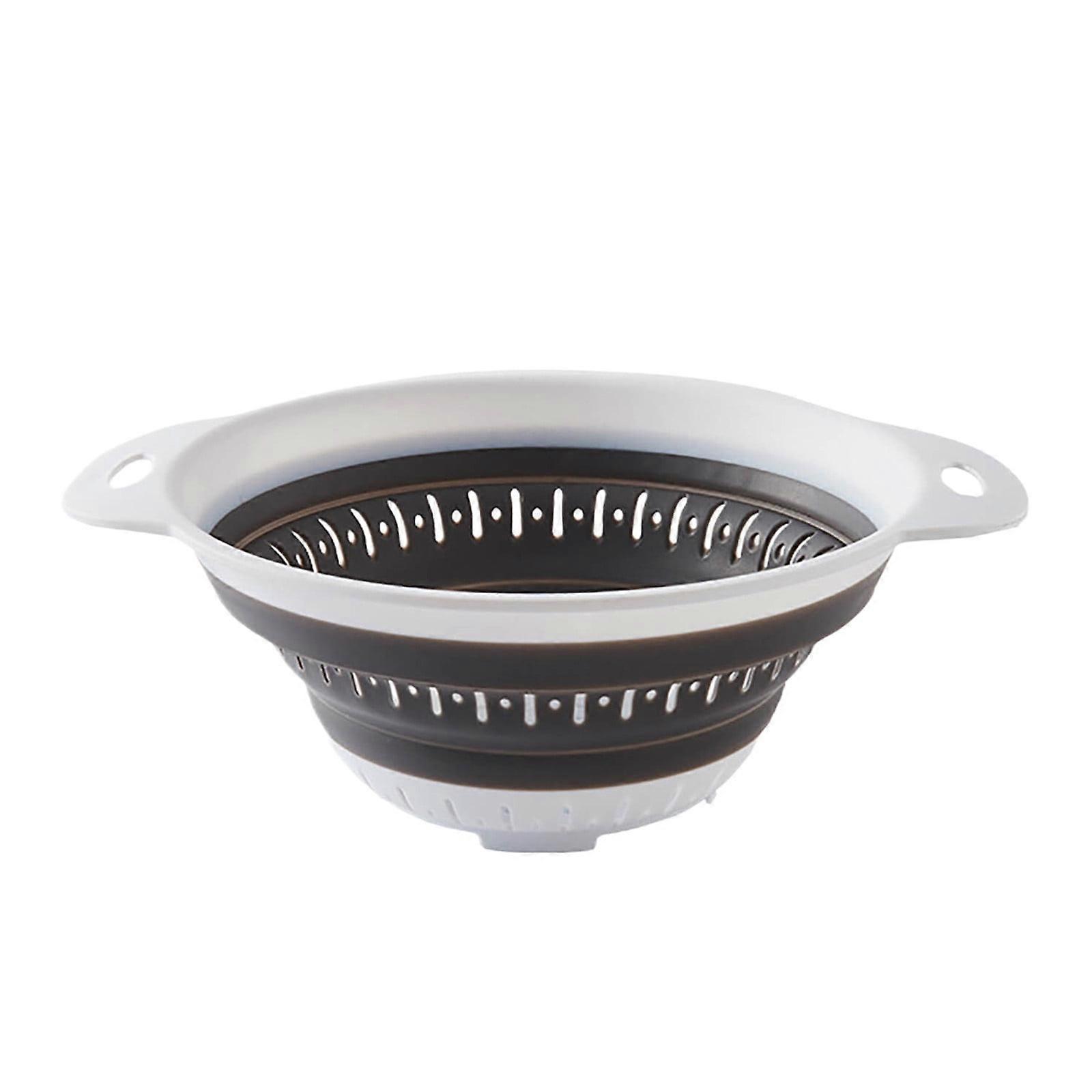 Ularma Collapsible Colander & Strainer, Foldable PP Silicone Strainer for Pasta, Veggies, Compatible with Home Kitchen, Drying Rack Inside Cupboard