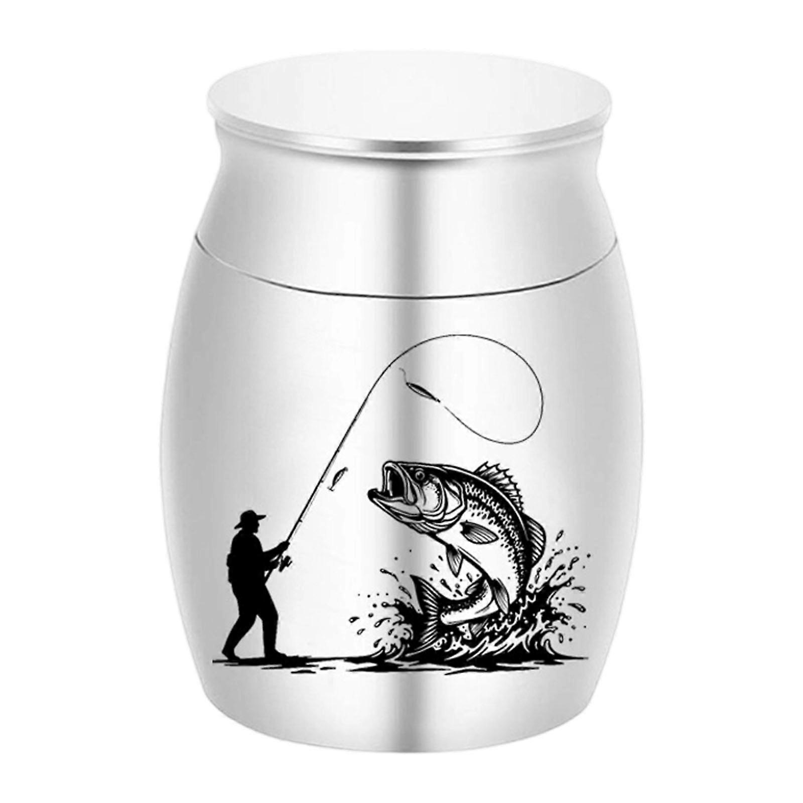 Permanent Recognition Jar For Dear Animals Cremation Ashes Container Cenotaph Artifact Plan  Silver