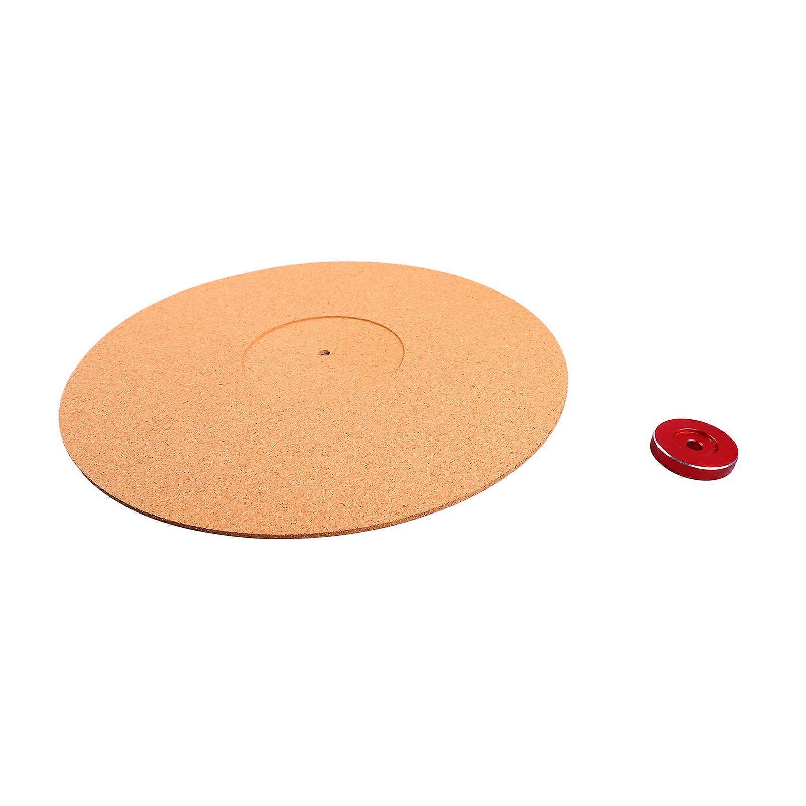 Cork Turntable Mat Vinyl Record Non Shake Slipmat Adapter Phonograph Accessories