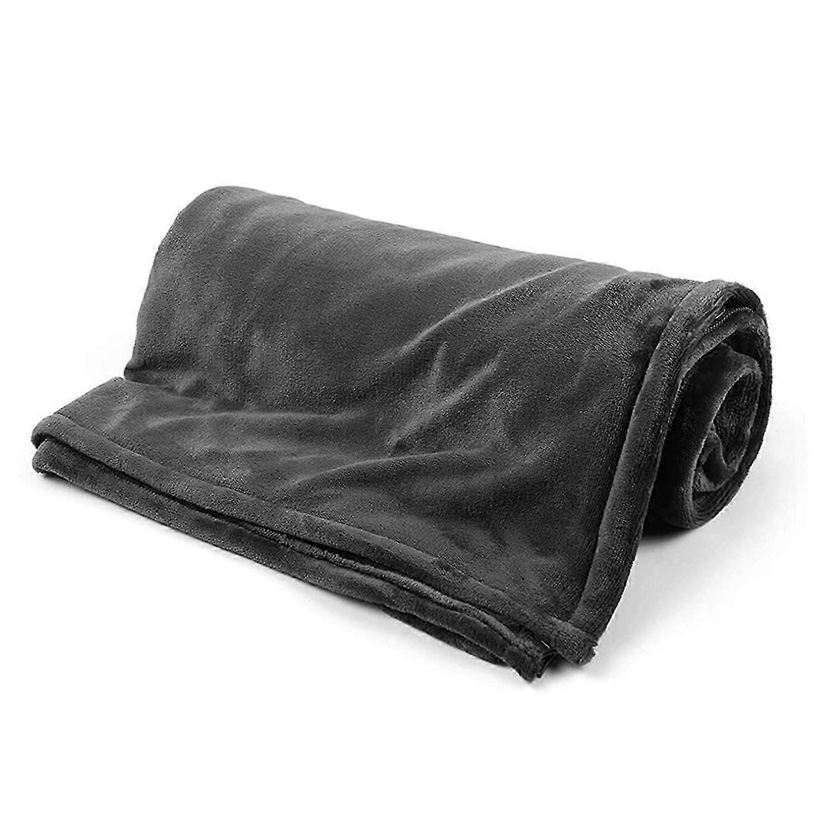 Luxury Microplush Fleece Blanket, Soft Lightweight Blanket, Perfect for Year-Round Comfort, Easy Care Machine Washable, Grey, 150 x 85 Cm