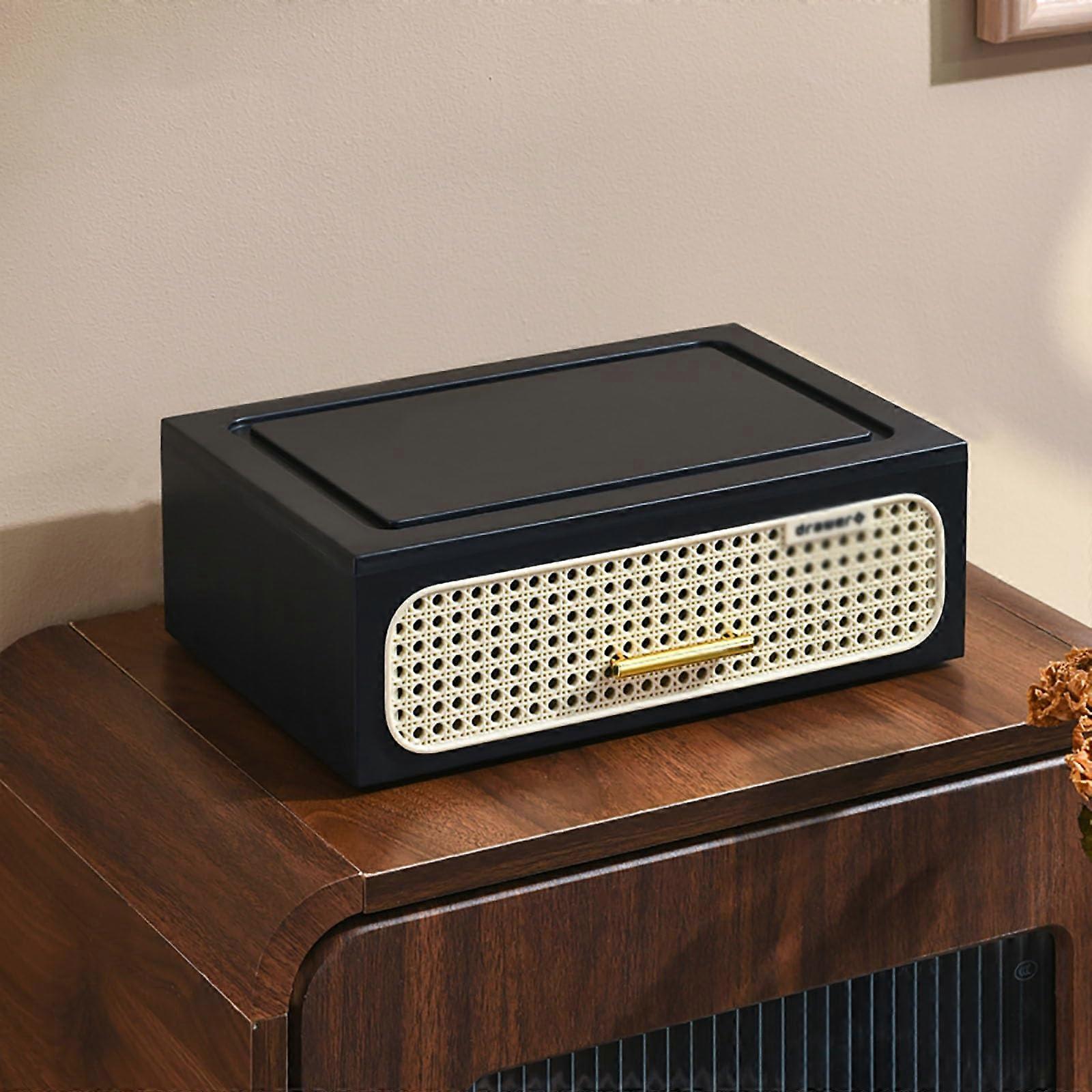 Plastic Desk Nizer With Drawers, Stackable Storage Box, 11 Cm (4.3 In) Modern Easy To Clean Office And Home