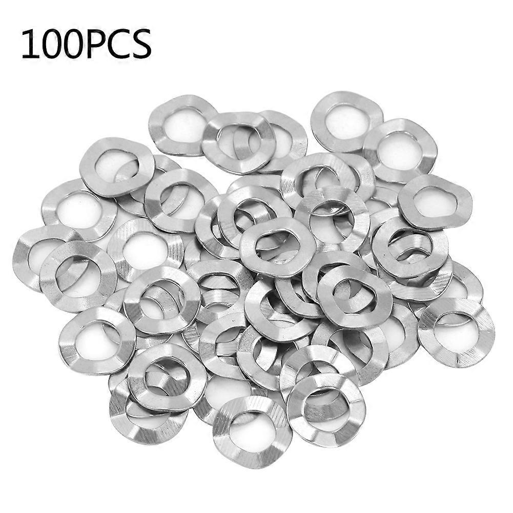 M6 50pcs Stainless Steel Wave Washer Gasket Spring Washers Lock Tools