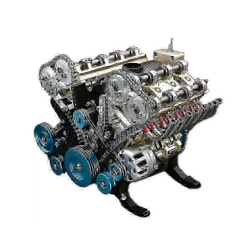 8-Cylinder Full Metal Car Engine Model, Resin Car Engine Model Kit
