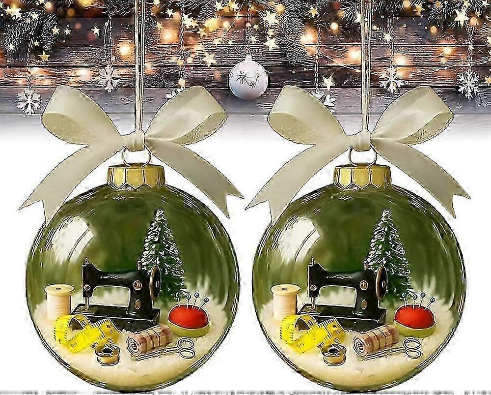 semester sömnad prydnad 2025, sömnadstema semesterprydnader, söm symaskin julprydnader, julgran hängande prydnadsföremål för syälskare