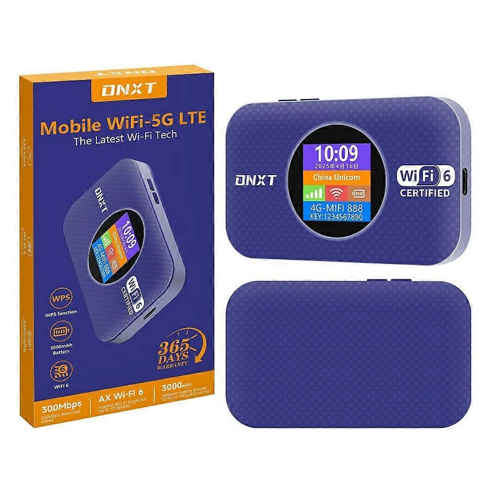 DNXT MF967-E 4G Router Mobile WiFi Portable WiFi6 Wireless Repeater Support WPS / SIM Card / DMZ, Eurasia Version