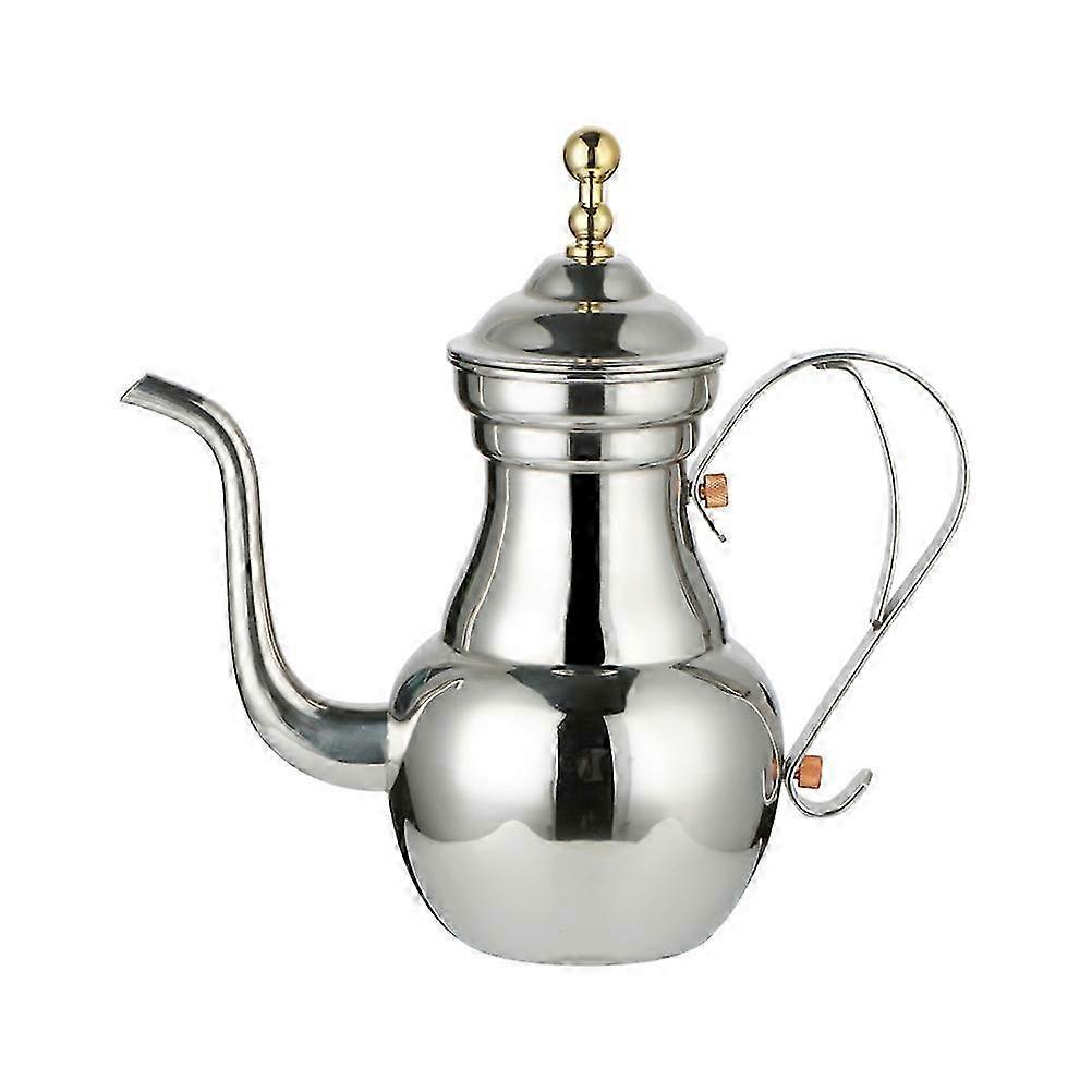 Stainless Steel Coffee Pot Decorative Coffee Pot Coffee Filter Pot Multi-function Coffee Pot24x20cmSilver
