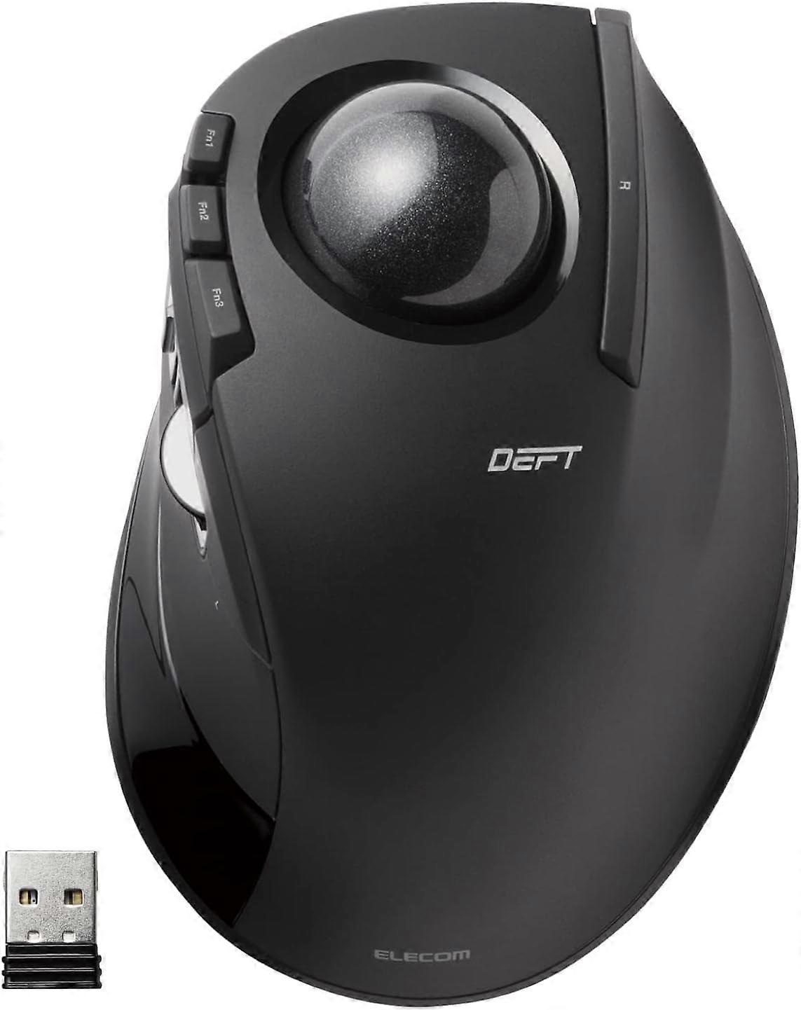 DEFT Trackball Mouse, 2.4GHz , Finger Control, 8-Button Function with Smooth Tracking, Ergono Design,