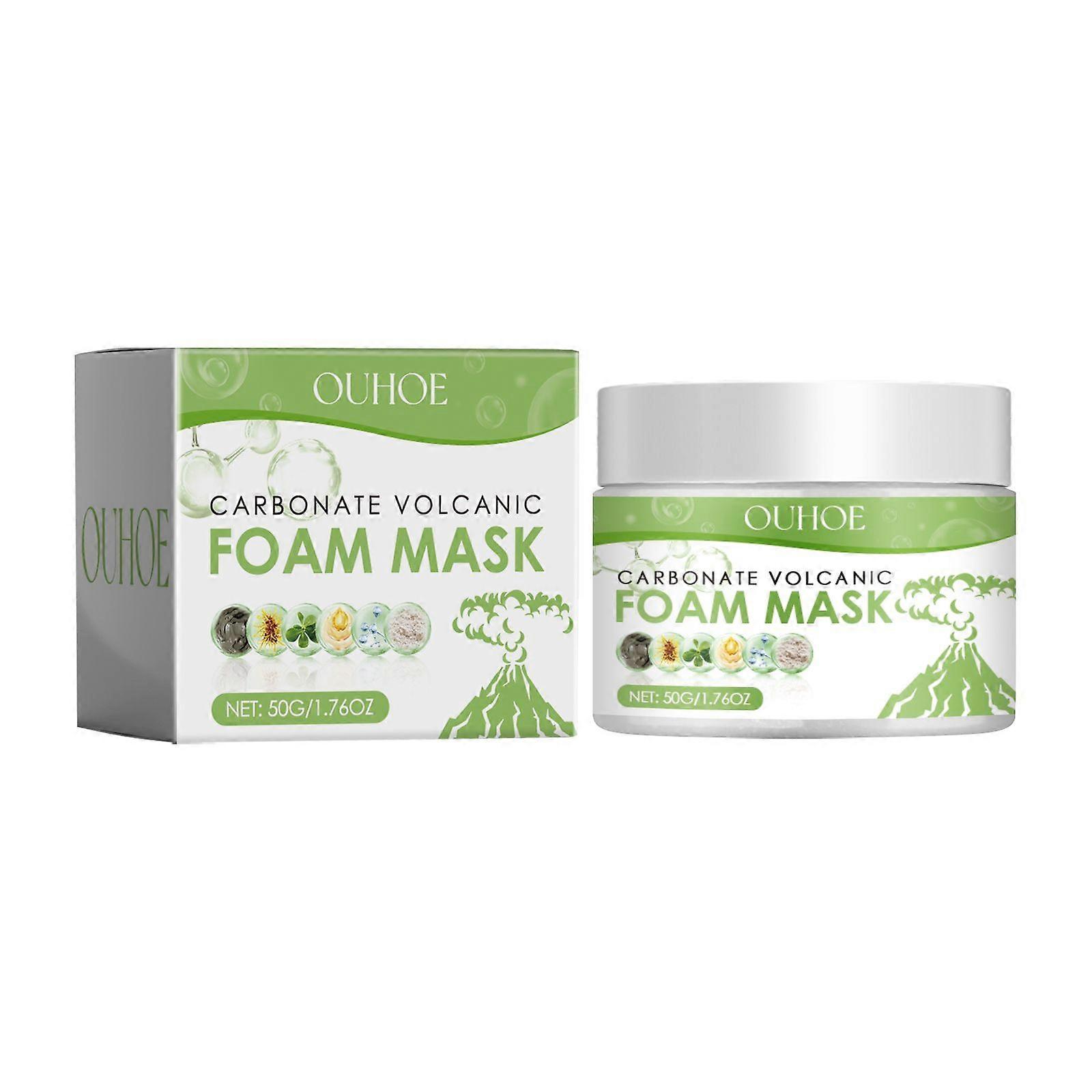 OUHOE Volcanic Mud Bubble Mask, Deep Cleansing Closed Mouth Acne Pimples Seal Shrink And Tighten Pores Mask