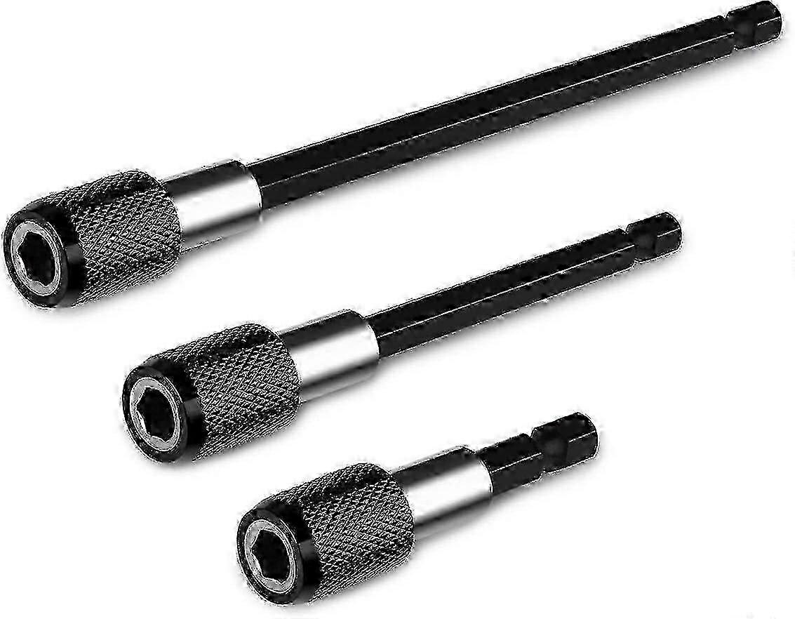 Electric Drill Screwdriver Bits Set with 3 Magnetic Extension Rods in 1/4 Hex Size