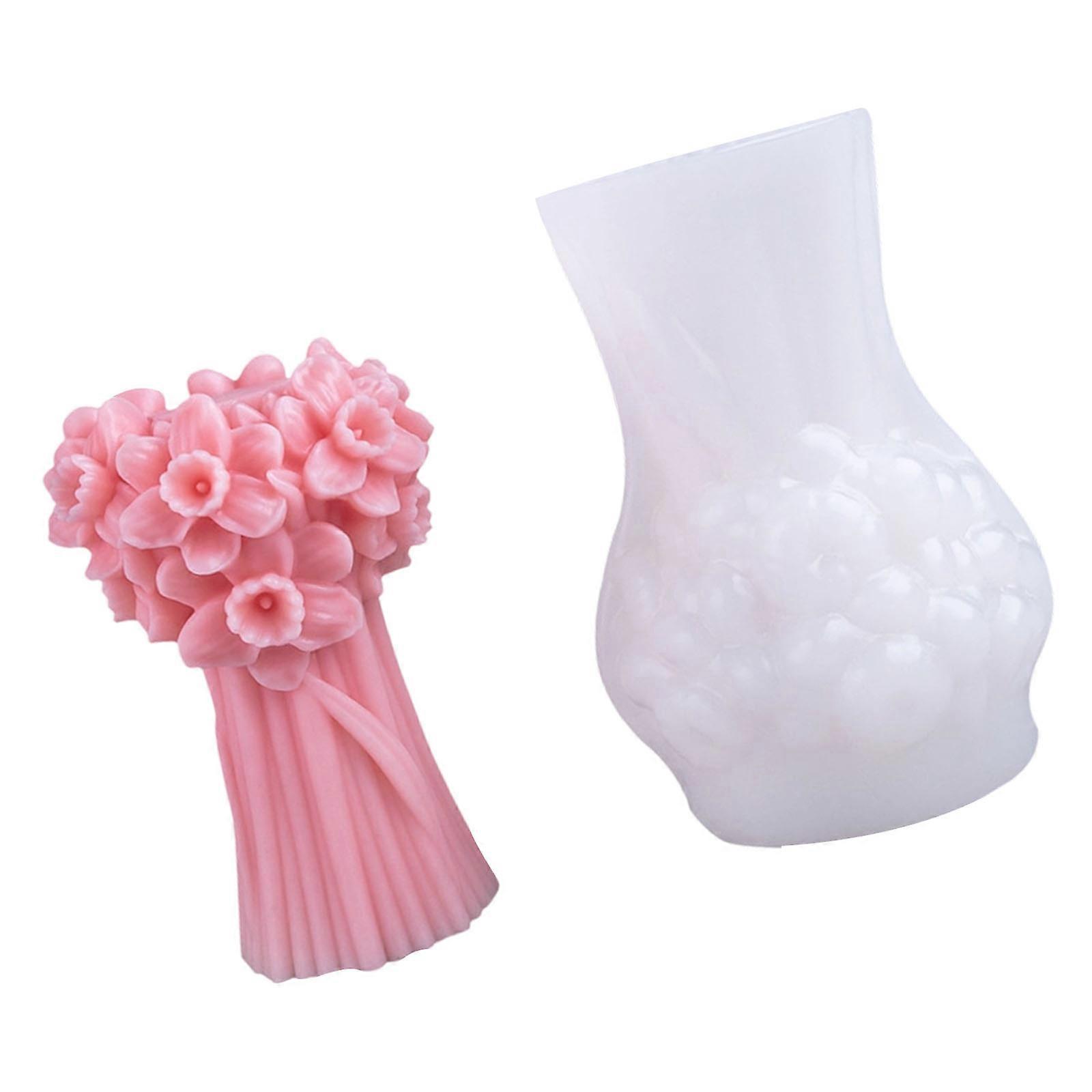 Reusable Flower Candle Mould Silicone Crafting Tool For Safe Materials Easy Demolding Handmade Accessory Multicolor