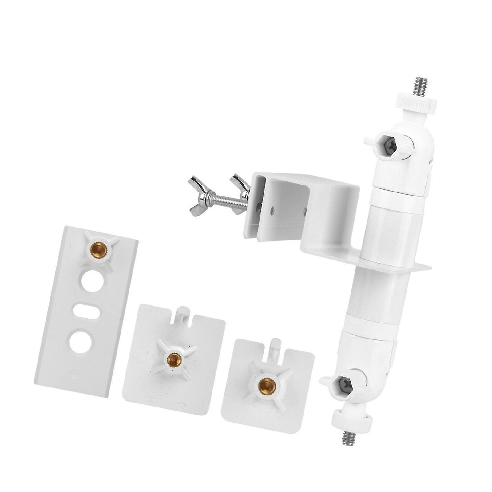 Weatherproof Security Camera Gutter Bracket 2 Adjustable Arms Multiple Directional Positioning Easy Installation Design  White