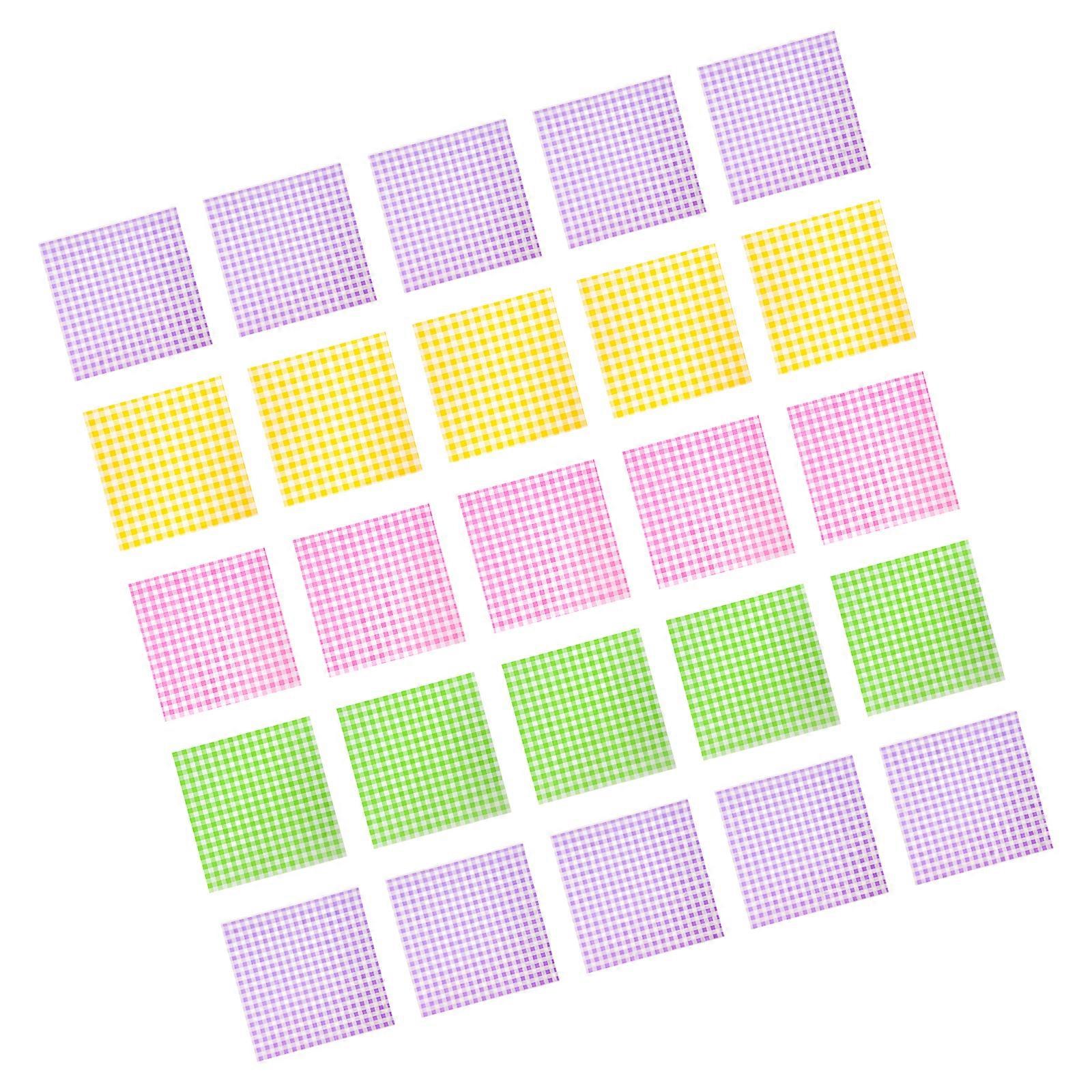 200 Sheets Greaseproof Sandwich Wrapping Paper 22X22cm Food Safe Grid Design 4 Color Kitchens Essential  4 color combination