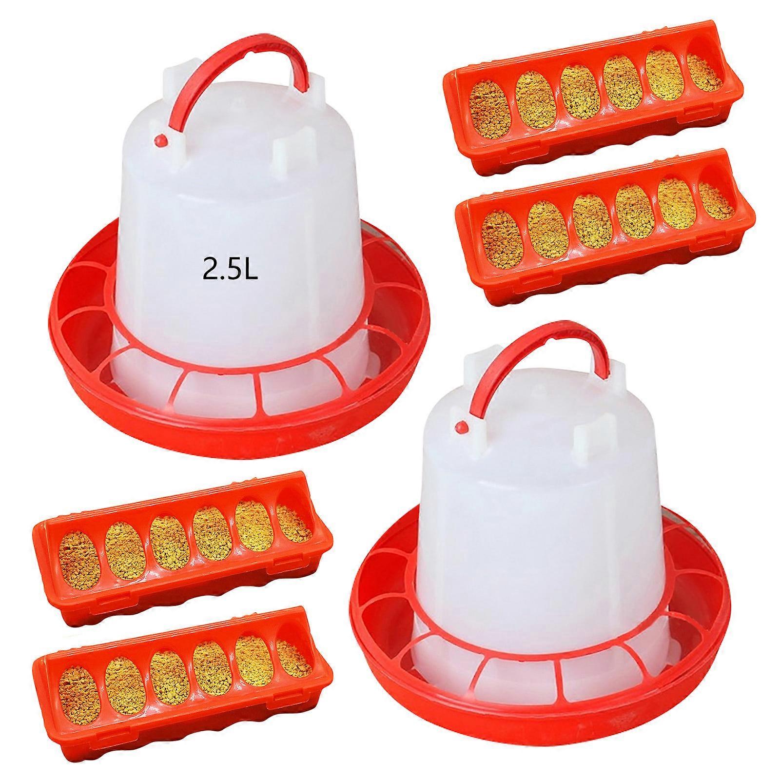 Poultry feeding d drinking water set Multicolor