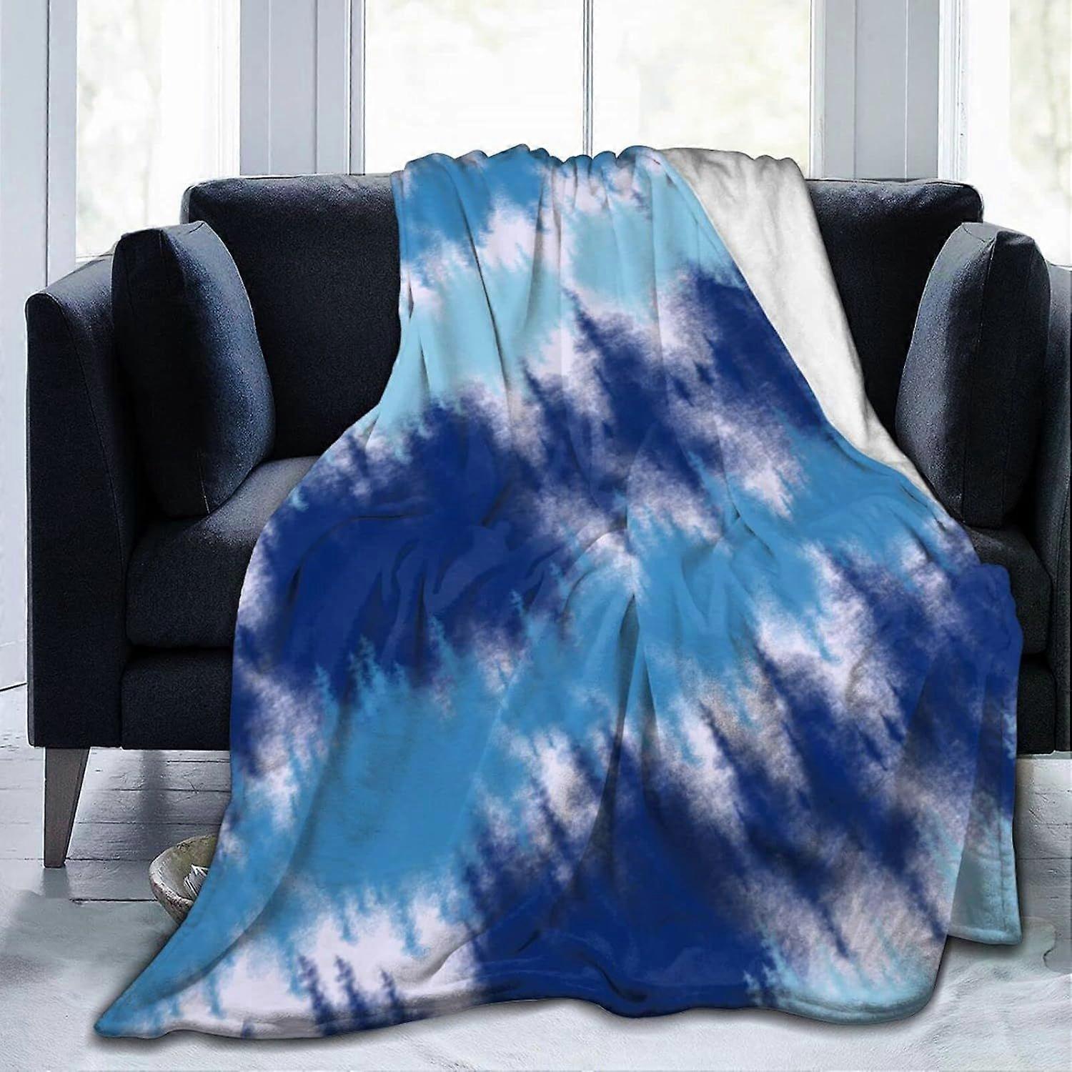 Soft Blanket Tie Dye Throw Blankets Flannel Ultra Soft Blankets Durable Anti Static Washable Blanket for Bed Sofa Couch -nbvcx29