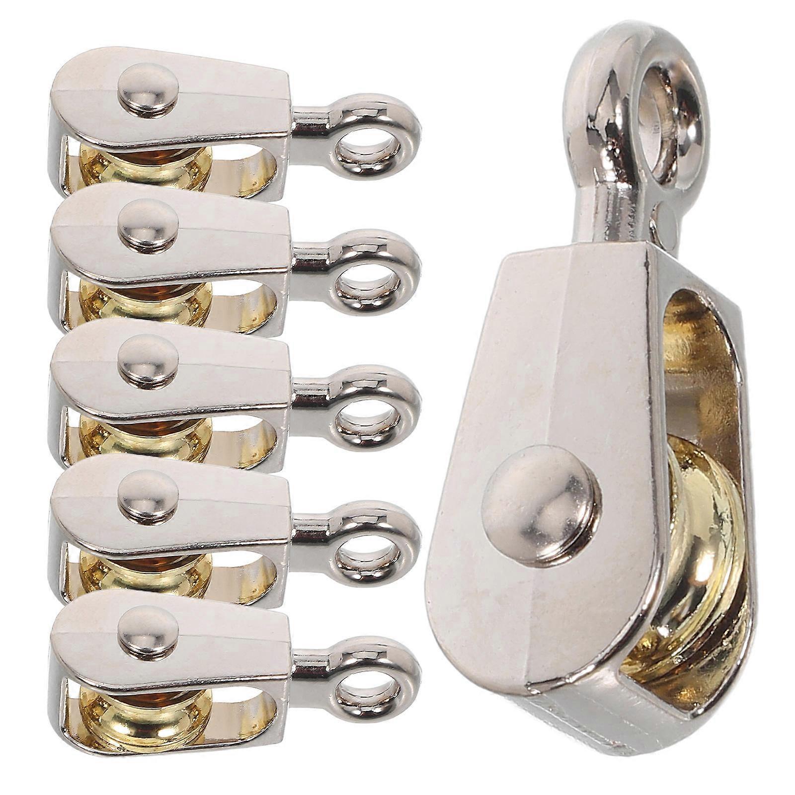 Pulley Block for Students Single Pulley Zinc Alloy 6Pcs Kit
