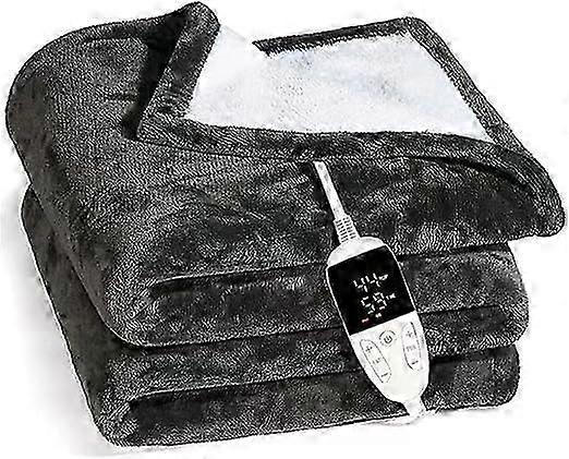 Extra Large Heated Electric Blanket, Ultra Soft Luxurious Flannel Electric Blanket Machine Washable-Timer and 4 Different Heat Settings Bed Throws for
