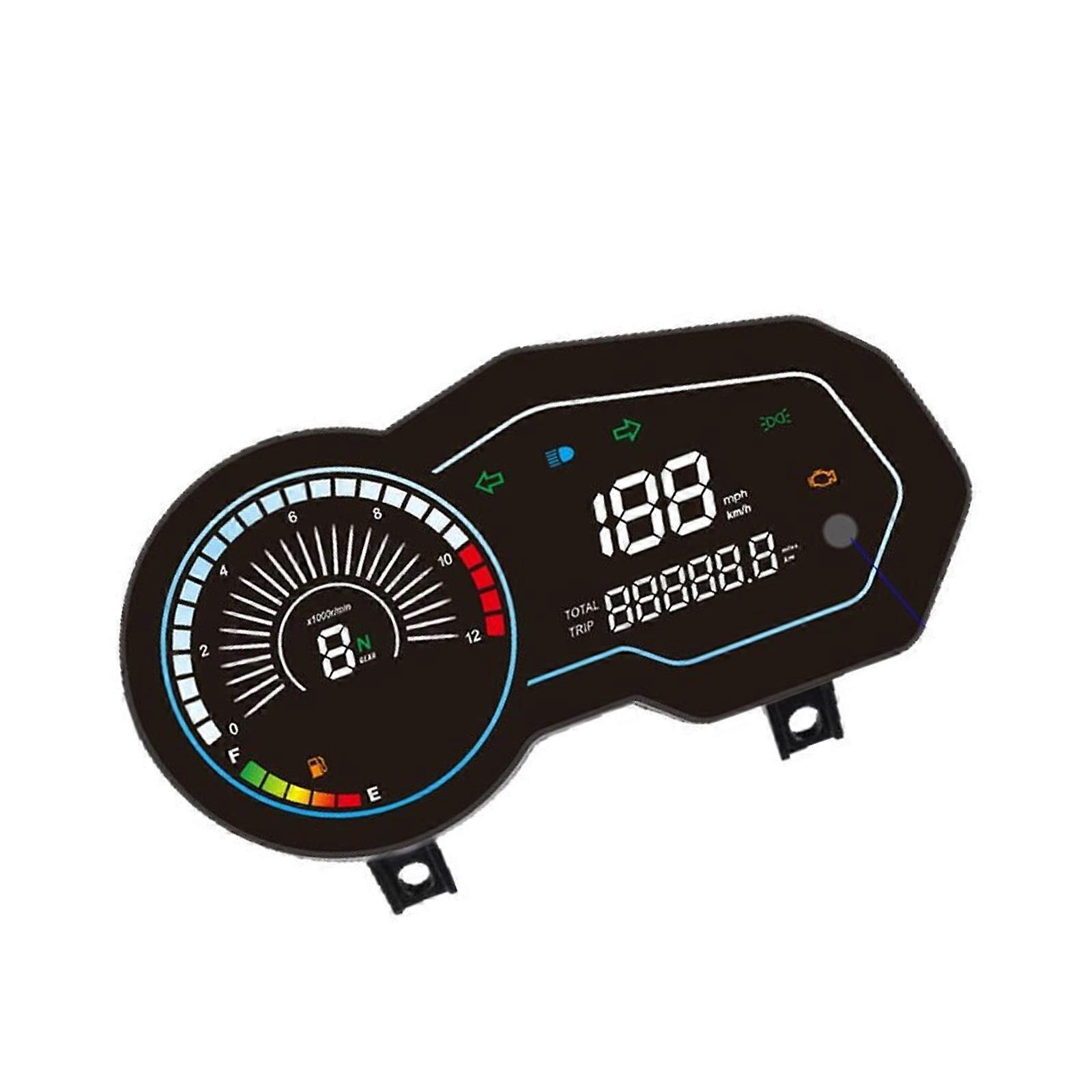 Dashboard Clear LCD Digital Gauge Instrument Cluster 12V Speed Odometer Enhanced Visibility for ltalika 150z 150sz 170z Multicolor