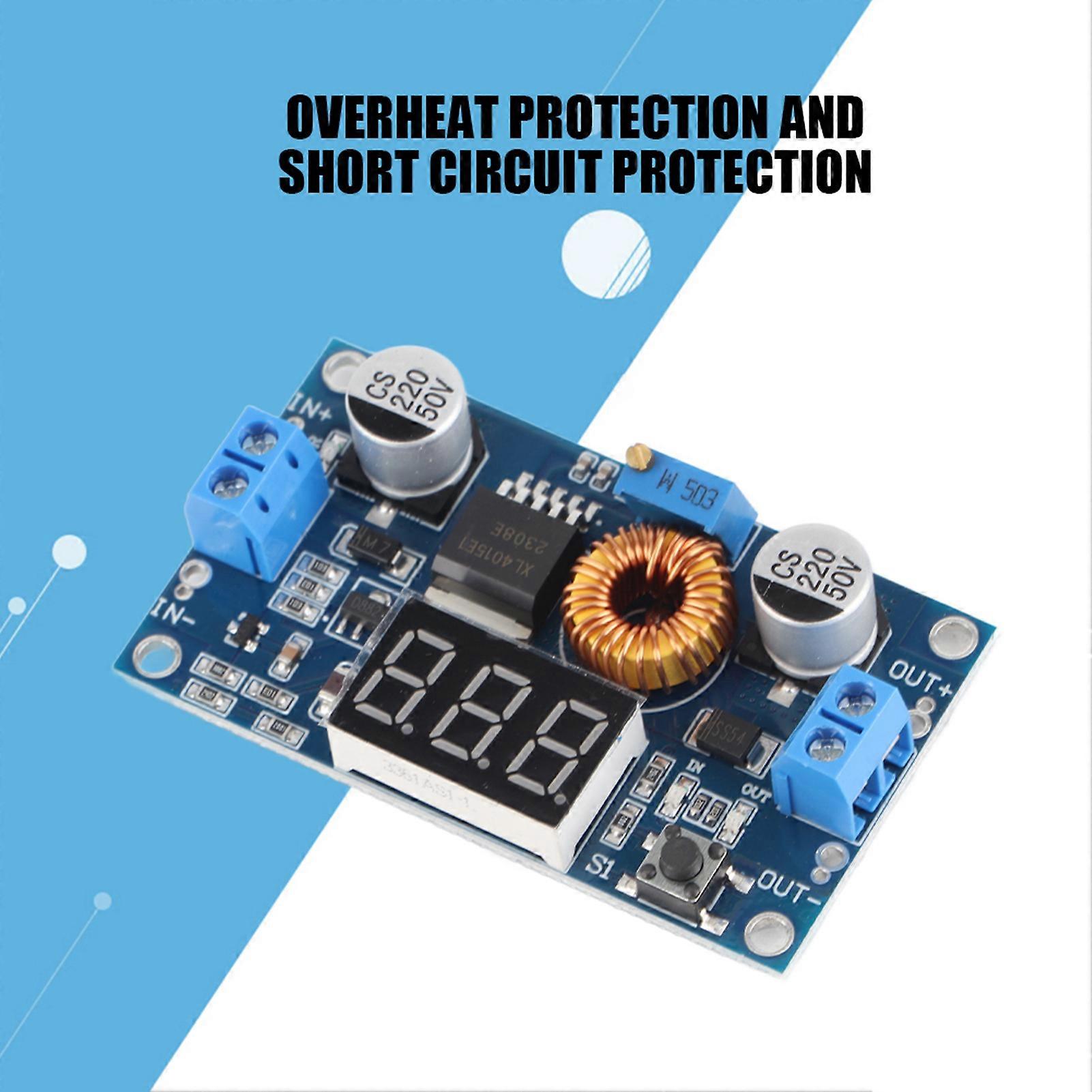 5A 75W DC‑DC Adjustable Step Down Module Voltage Regulator LCD Display