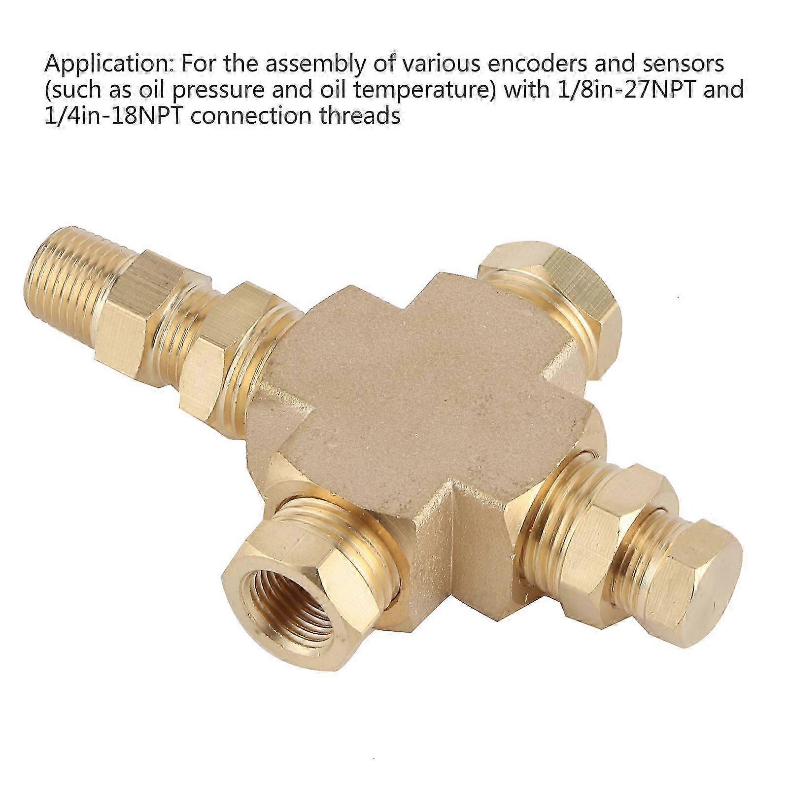 موصل محول مستشعر ضغط الزيت ودرجة الحرارة - 1 / 8 بوصة 27 NPT و 1 / 4 بوصة 18 NPT