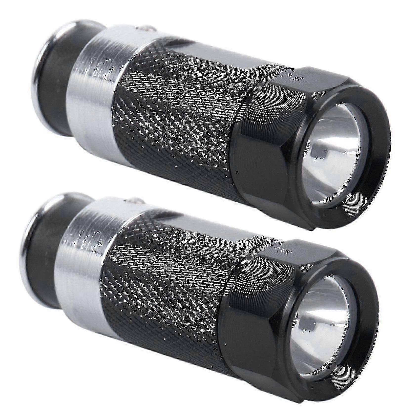 2pcs Mini Led Flashlights Car Cigarette Lighter Led Rechargeable Flashlight_m24