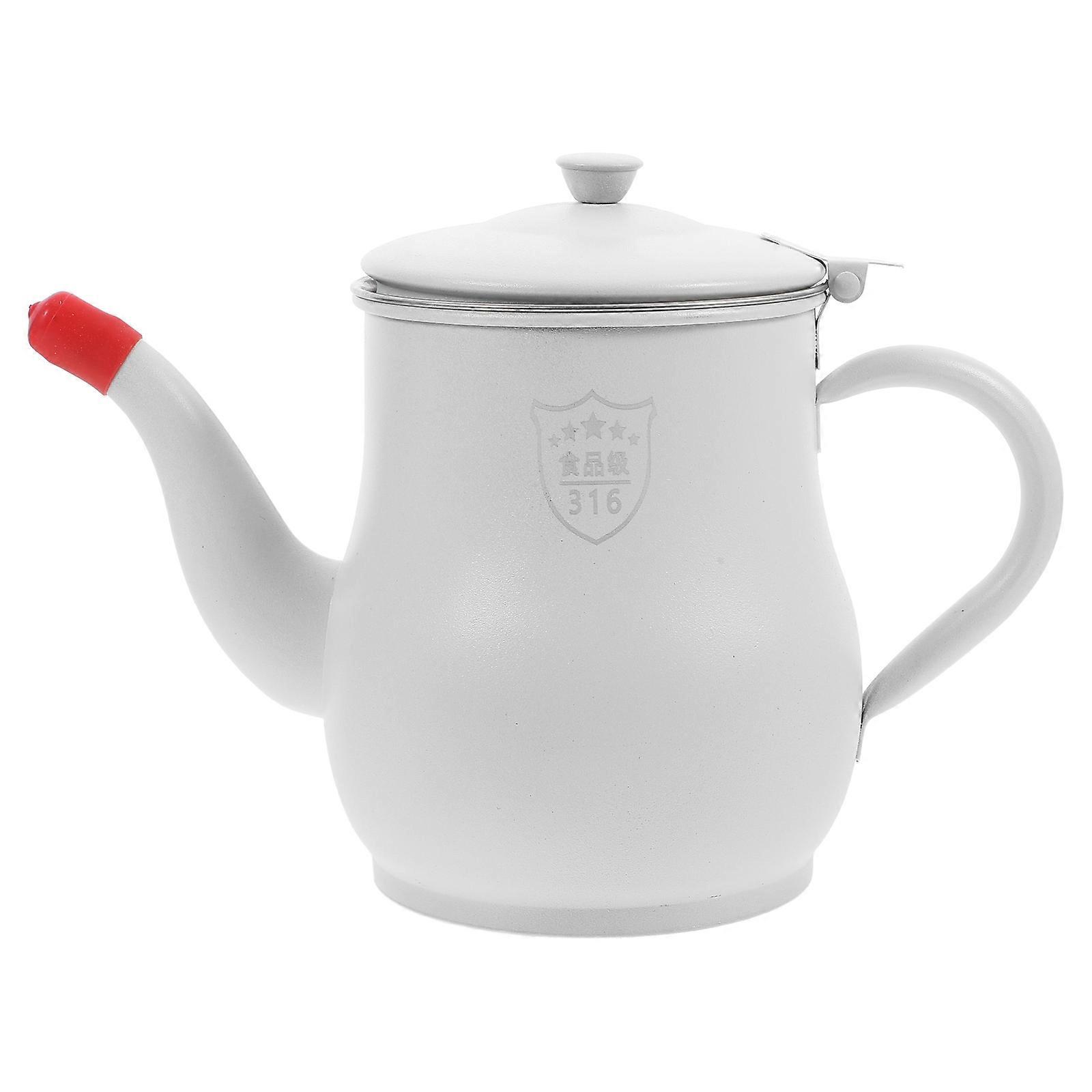 Round Oil Storage Container Stainless Steel Strainer For Dining Table 1Set