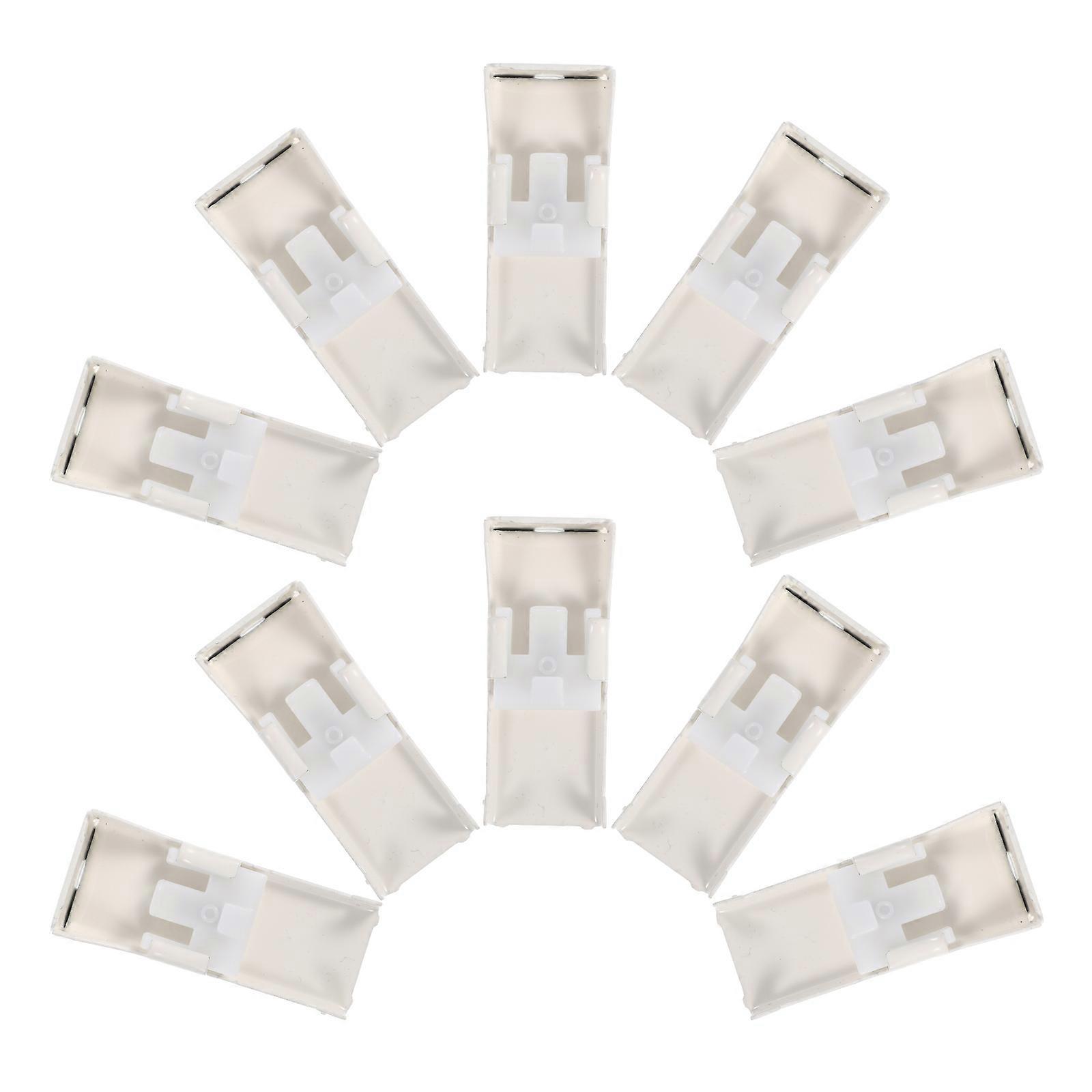 Curtain Track Brackets White Iron for Ceiling Mount Support 12Pcs