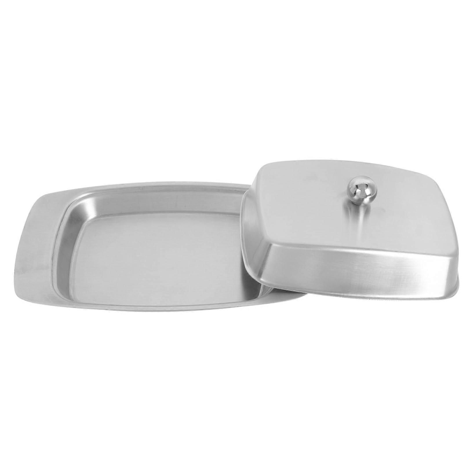 Stainless Steel Butter Dish with Lid and Handle, RustResistant Keeper for Fresh Storage