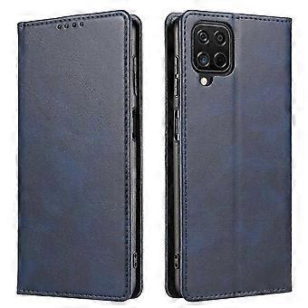 Calf Texture Flip Cover for Samsung Galaxy A12 with Card Slots