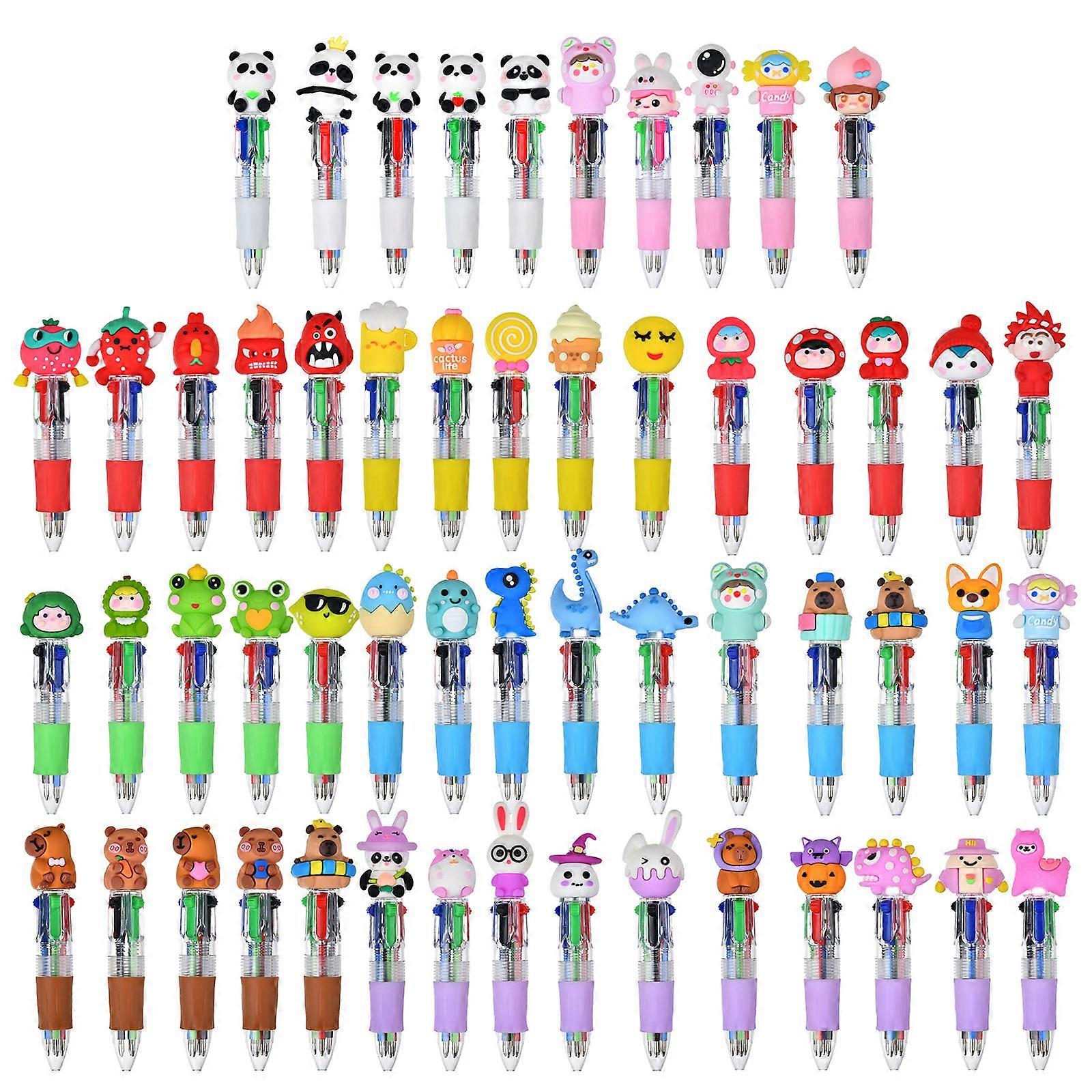Multicolored Ballpoint Pen 4-Color-in-1 Writing Pens Retractable Multicolored Pens for Journaling Color Coding Multicolor