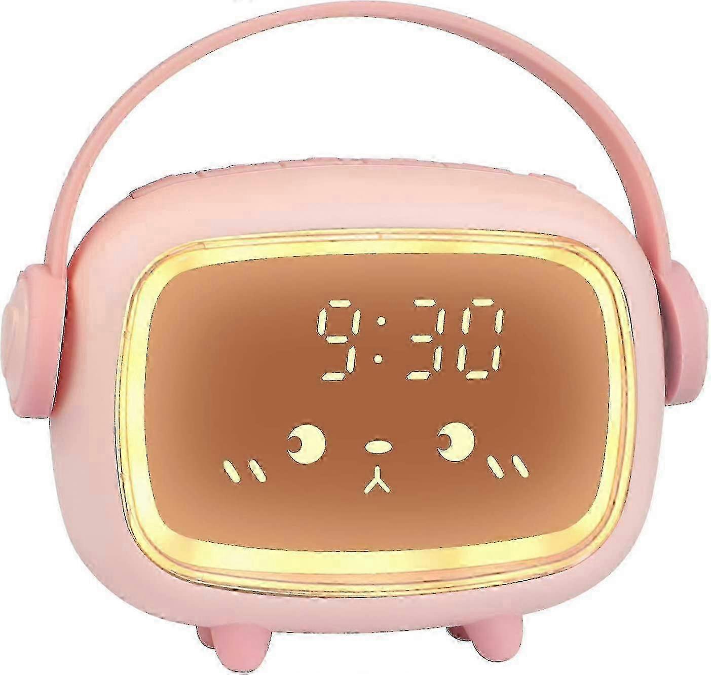 Cute Digital Alarm Clock for Kids with Dual Alarms 6 Volume Levels 3 Brightness Settings Timer Night Light Countdown and Snooze Function with Voice Co