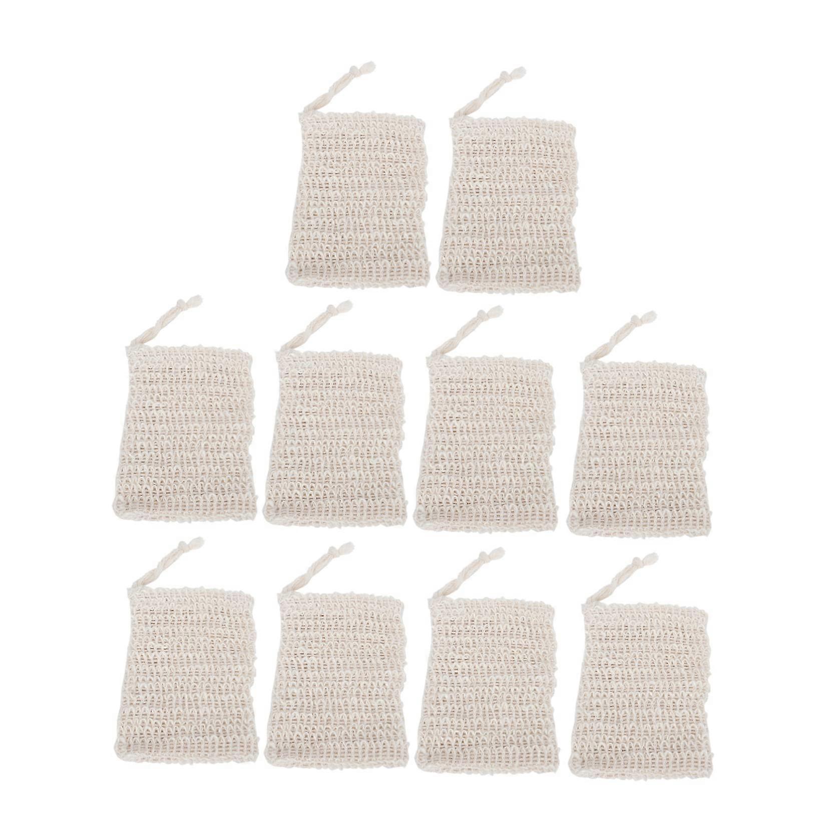 10pcs Exfoliating Soap Saver Bags with Foaming Net for Shower and Travel Hanging Use