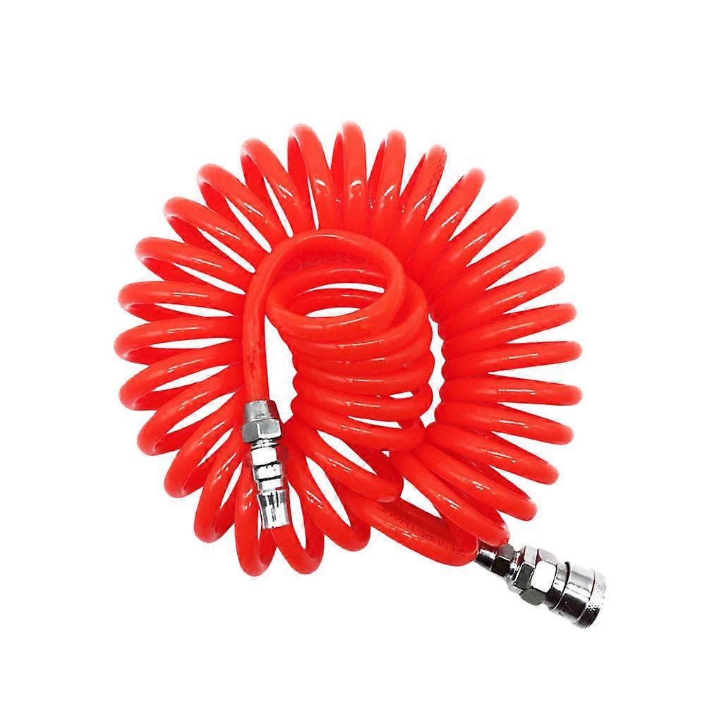 Red PU Spring Flexible Air Hose for Air Pumping Use Durable