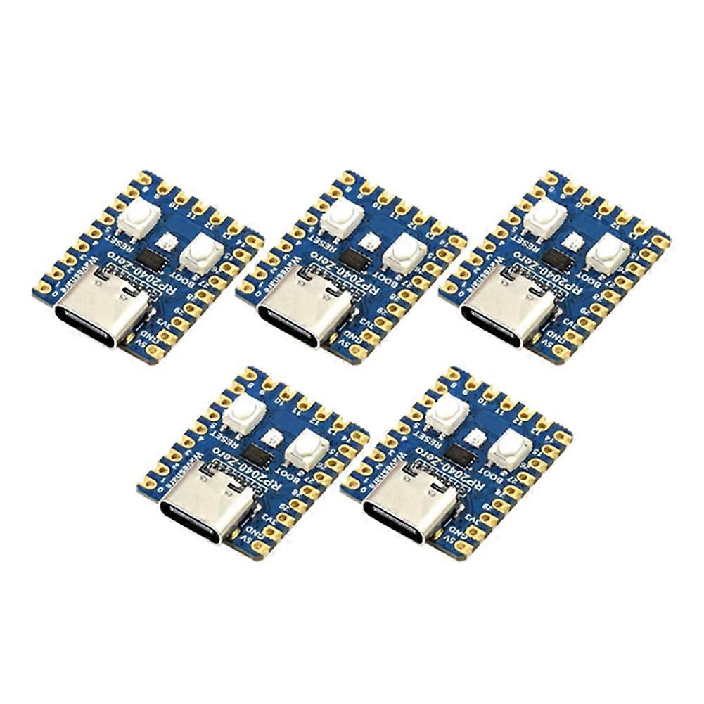 RP2040-Zero Microcontroller Development Board for Raspberry Pi RP2040 Dual-Core Cortex M0+ Processor 2MB Flash 5Pcs