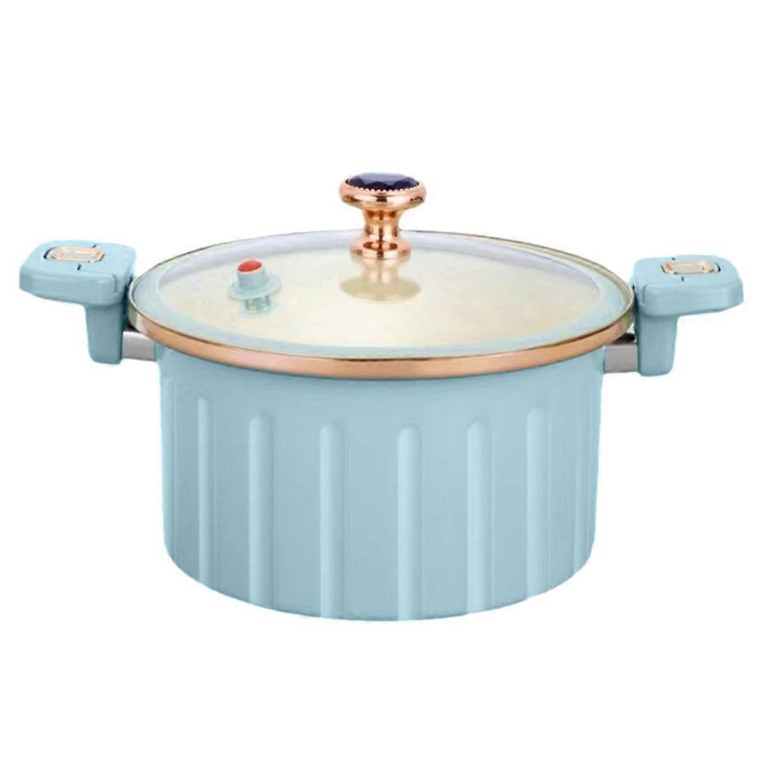 8L Micro Pressure Cooker Korean Style Multifunctional Stew Boil Pot with Double Ears Non-Stick Soup Making High Capacity