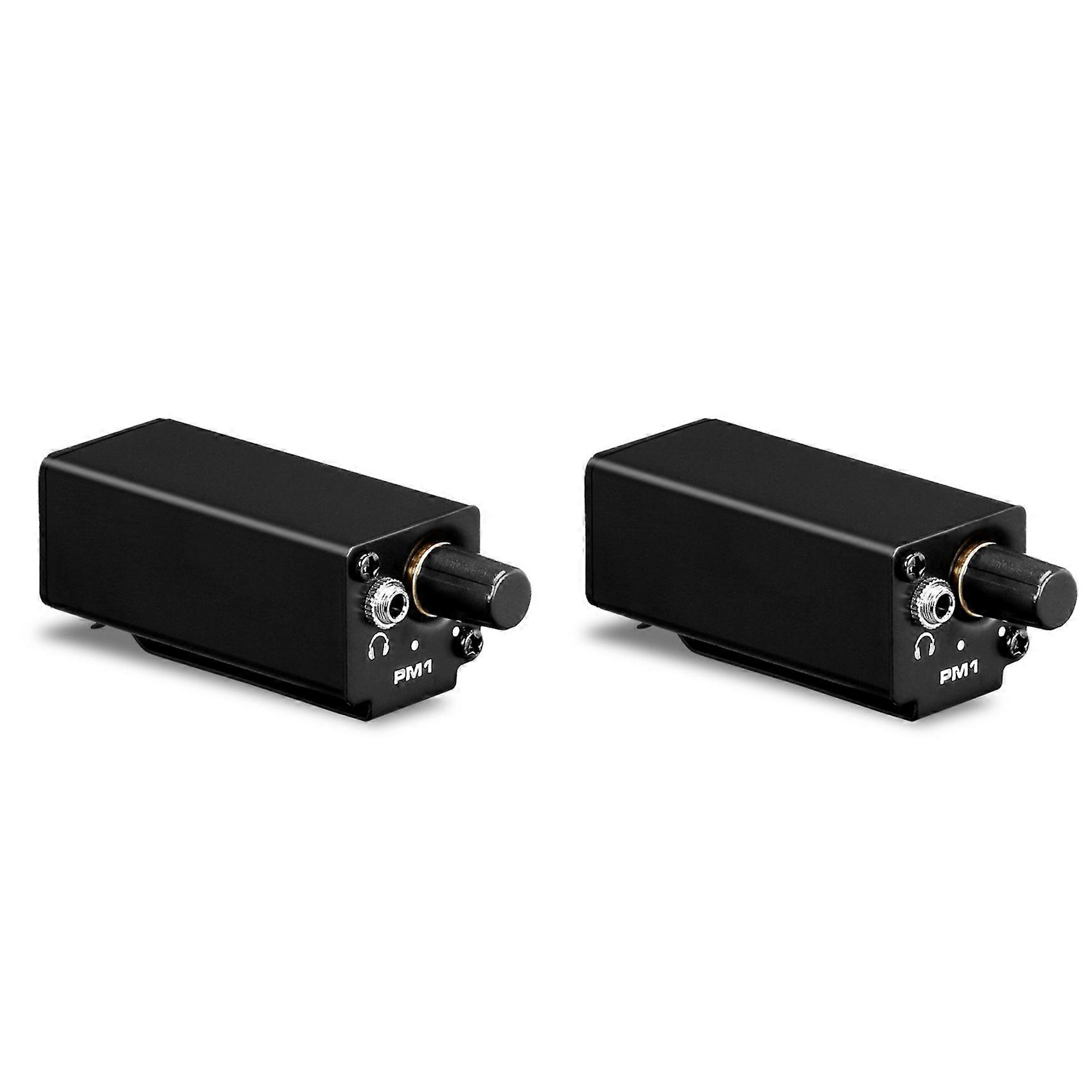 2X in Ear Monitor Amplifier Portable Stereo Headphone Amp with XLR Input Volume Adjustment Plug Play for Musician