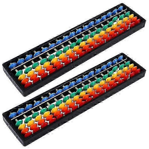 2pcs Plastic Abacus 17 Rods Abacus Plastic Beads Abacus Kids Counting Tools