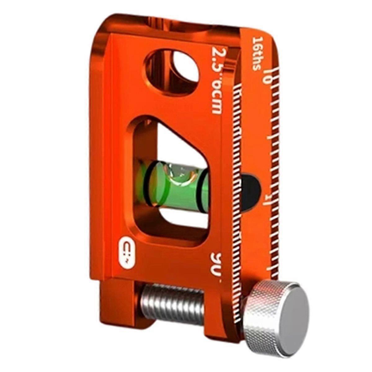 1Pc Mini High- Scale Level Ruler, Magnetic Pipeline Leveling & Measuring Tool 2.5inch