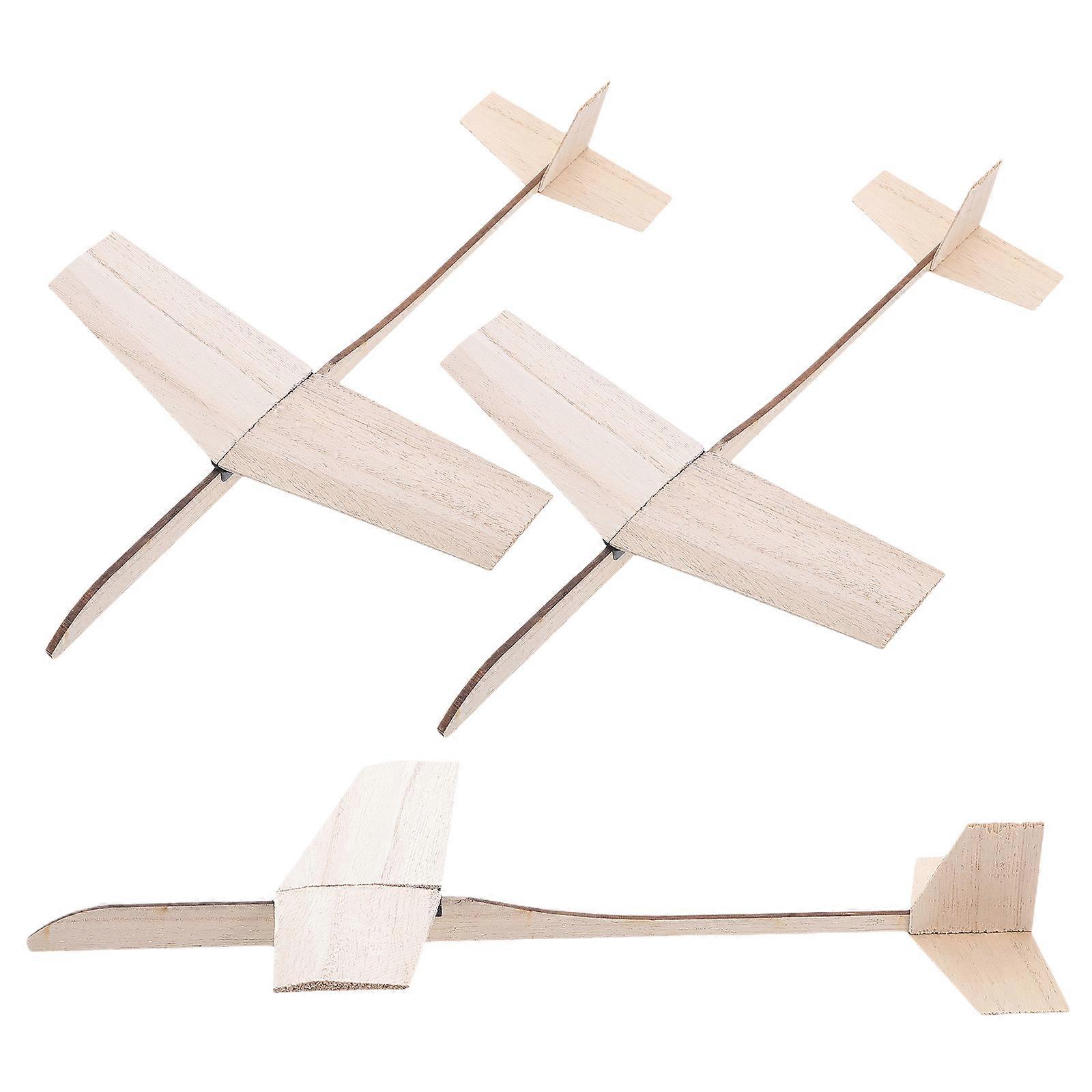 Wooden Glider Plane for Decoration Durable Construction 3Pcs Pack