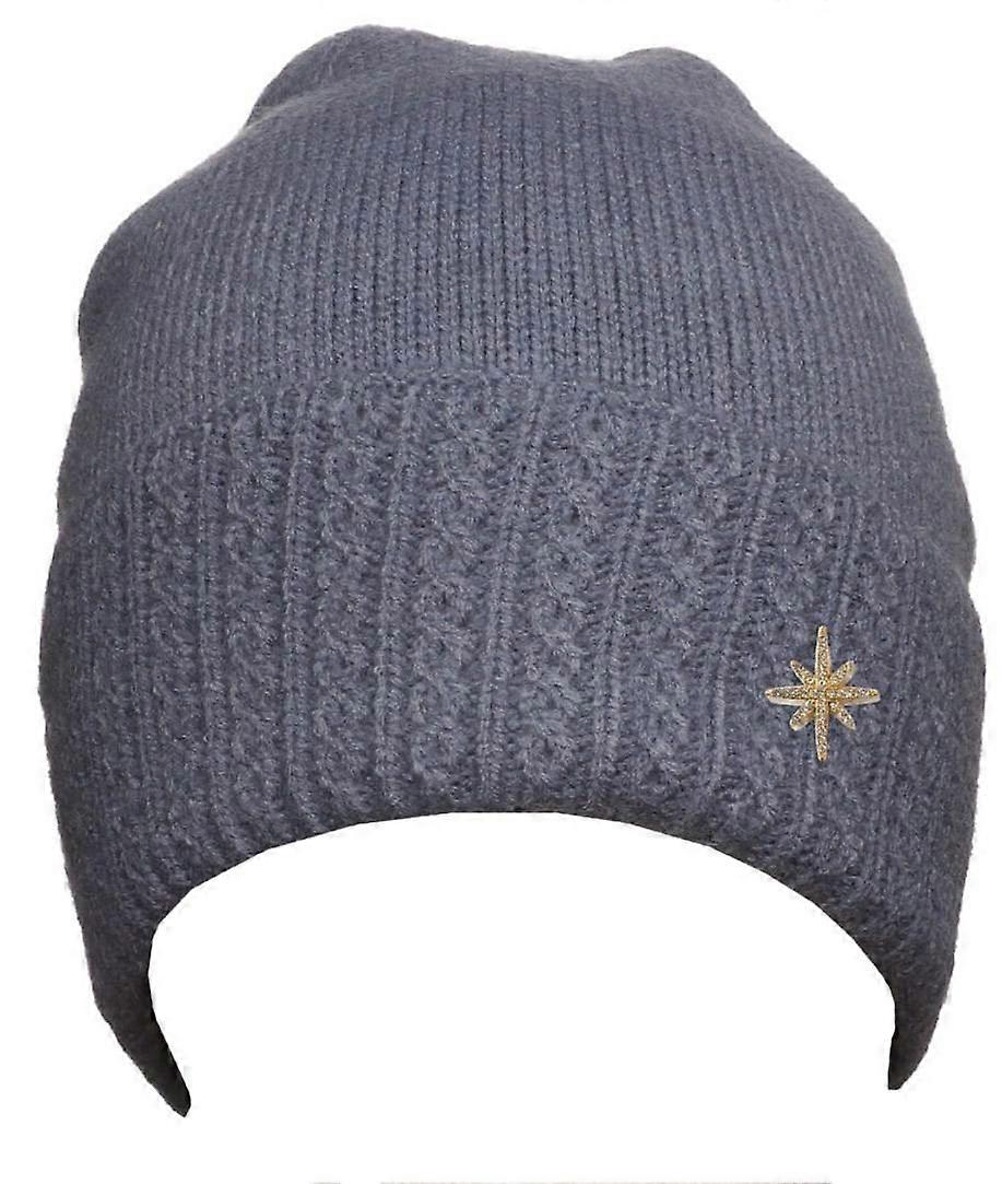 Zelly Cable Knit Beanie - Blue
