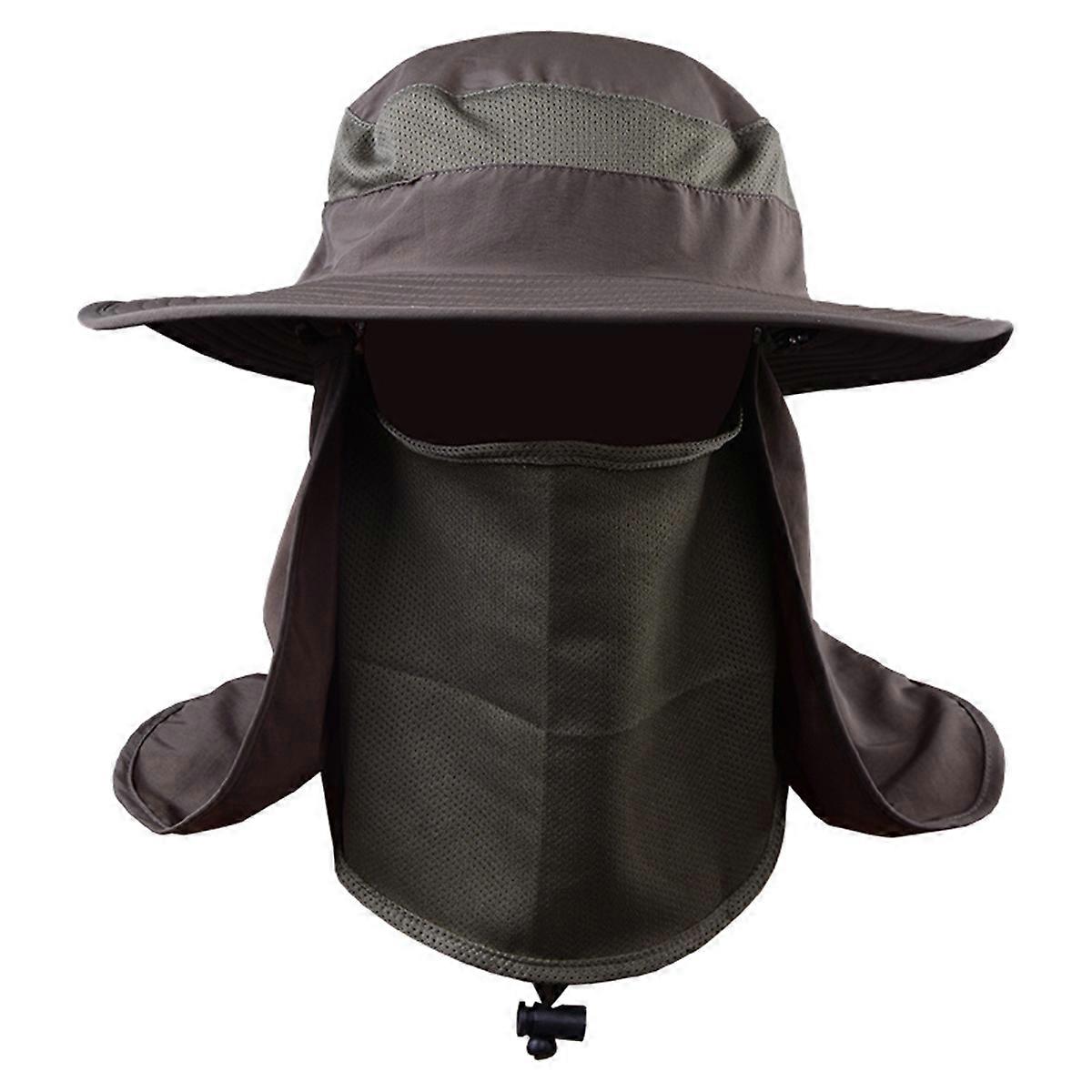 Mountaineering Hat for Outdoor Use 2Pcs Black Windproof Sun Hat